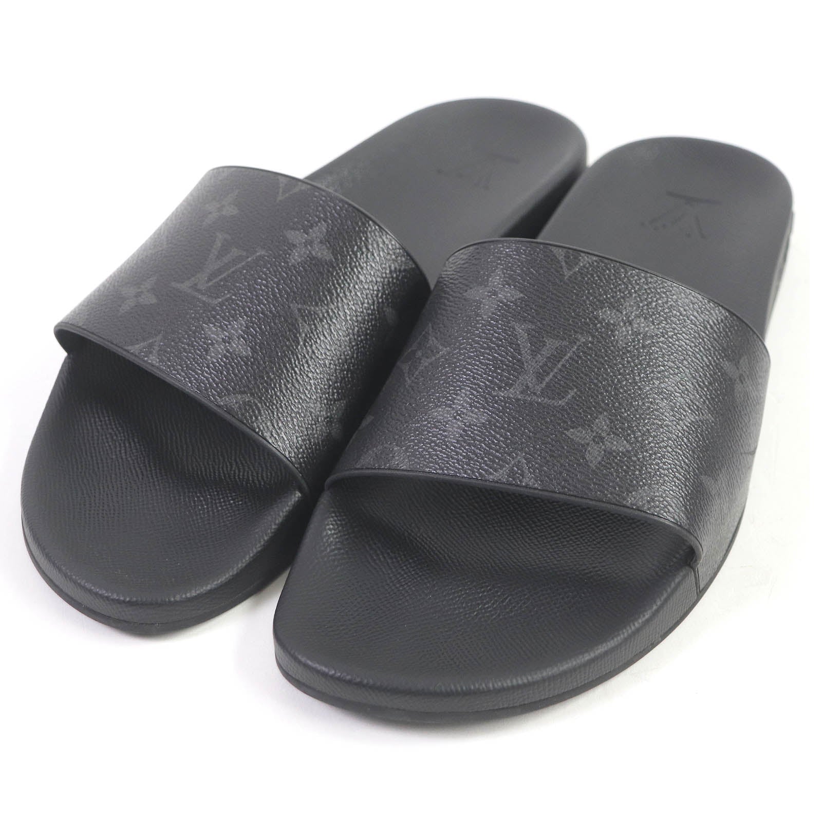 Louis Vuitton Monogram Leather Sandals Black