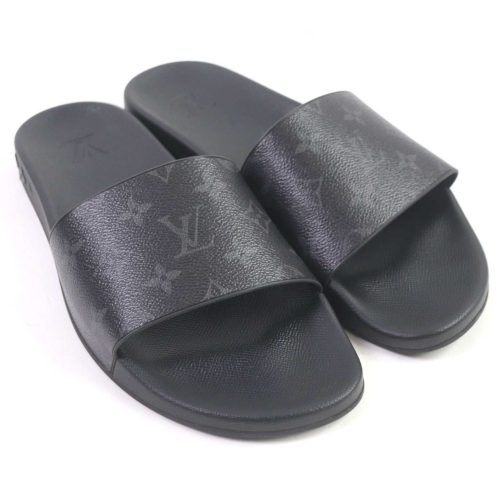 Louis Vuitton Monogram Leather Sandals Black