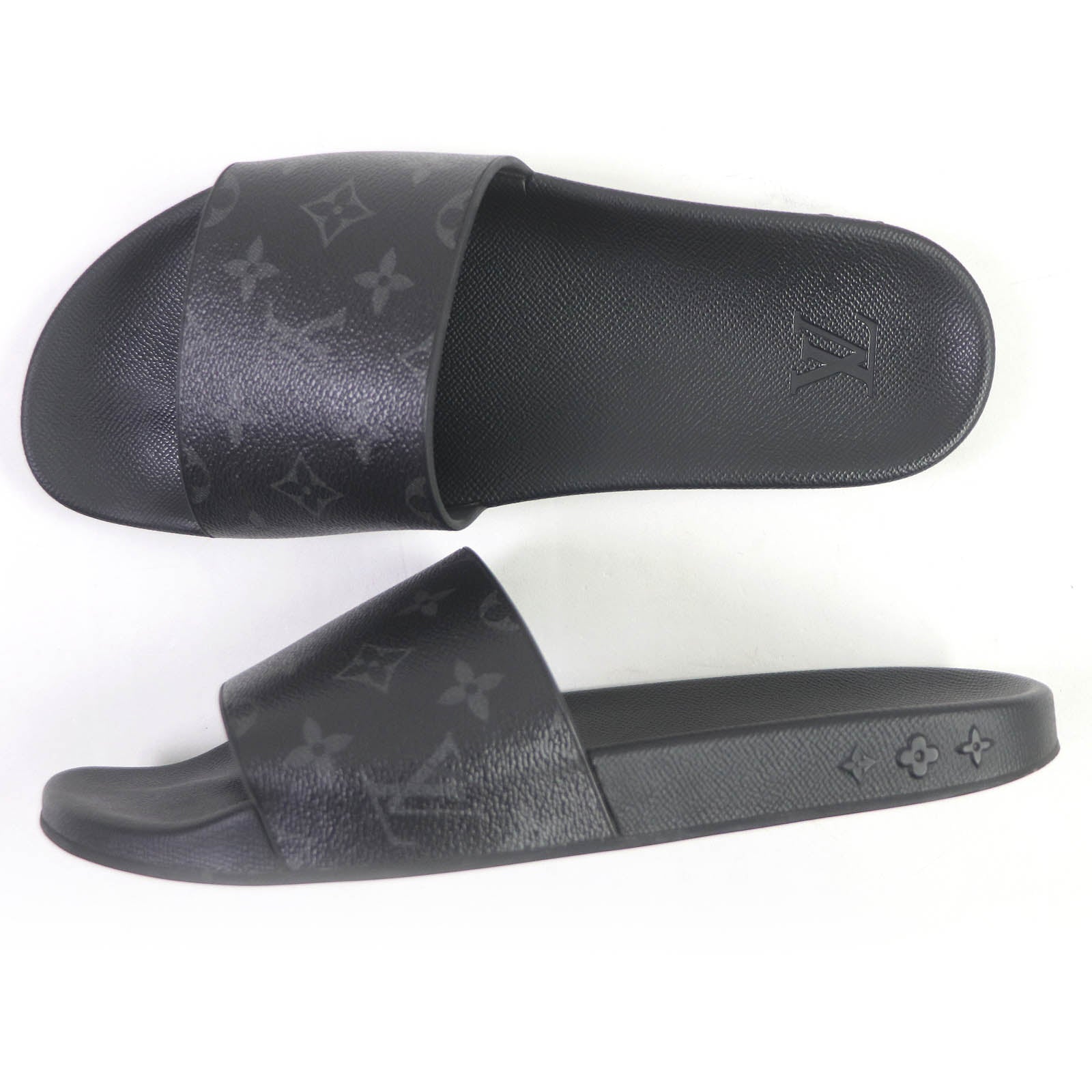 Louis Vuitton Monogram Leather Sandals Black