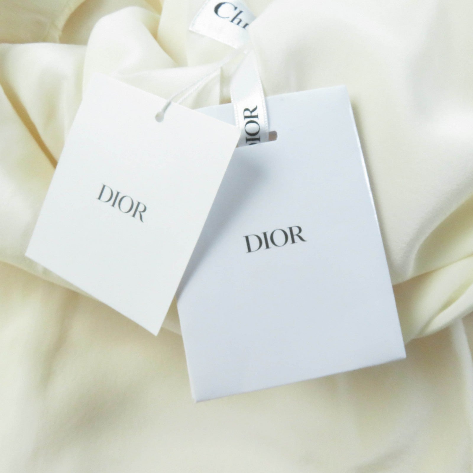 Dior Wool Silk Ribbon Jacket Off White 34