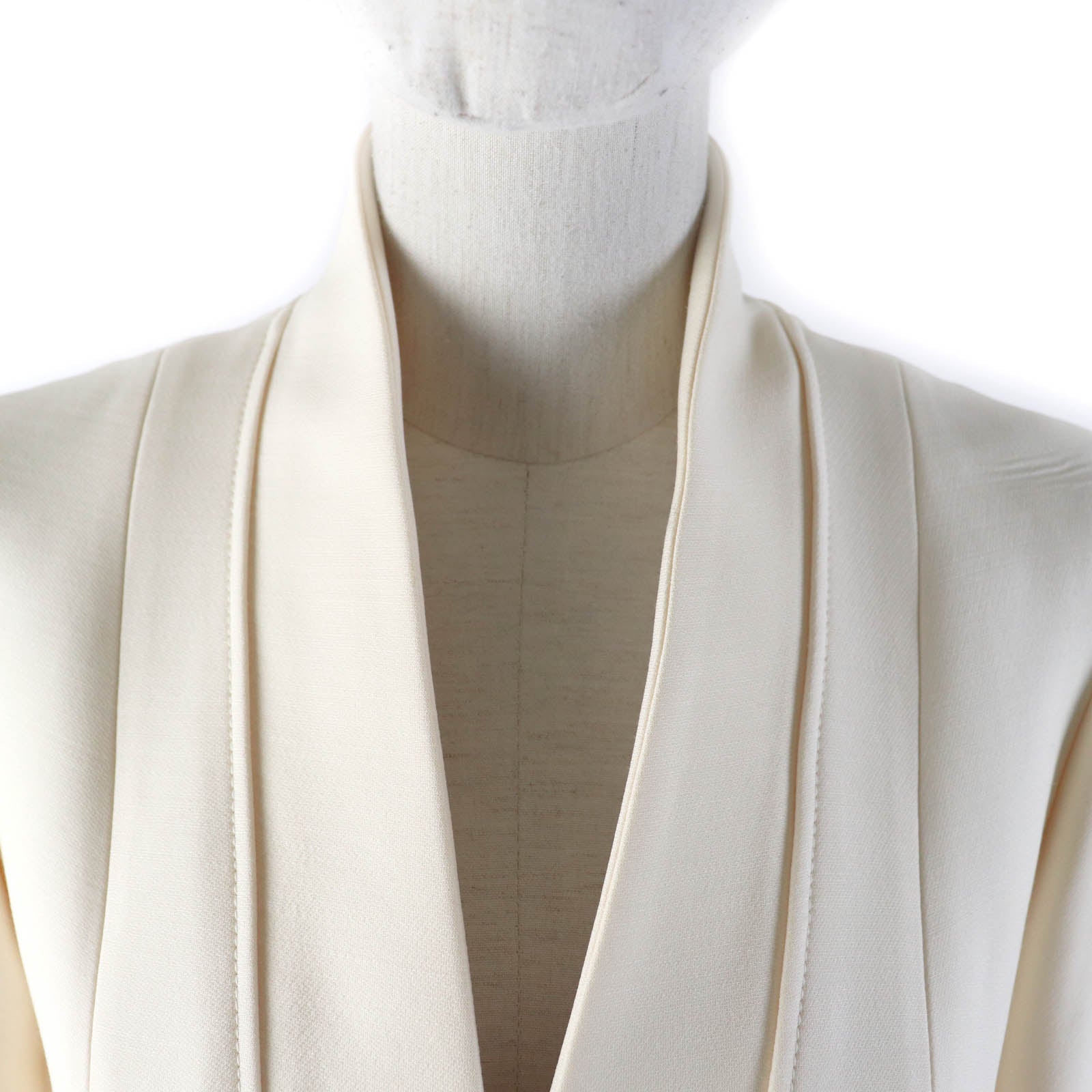 Dior Wool Silk Ribbon Jacket Off White 34