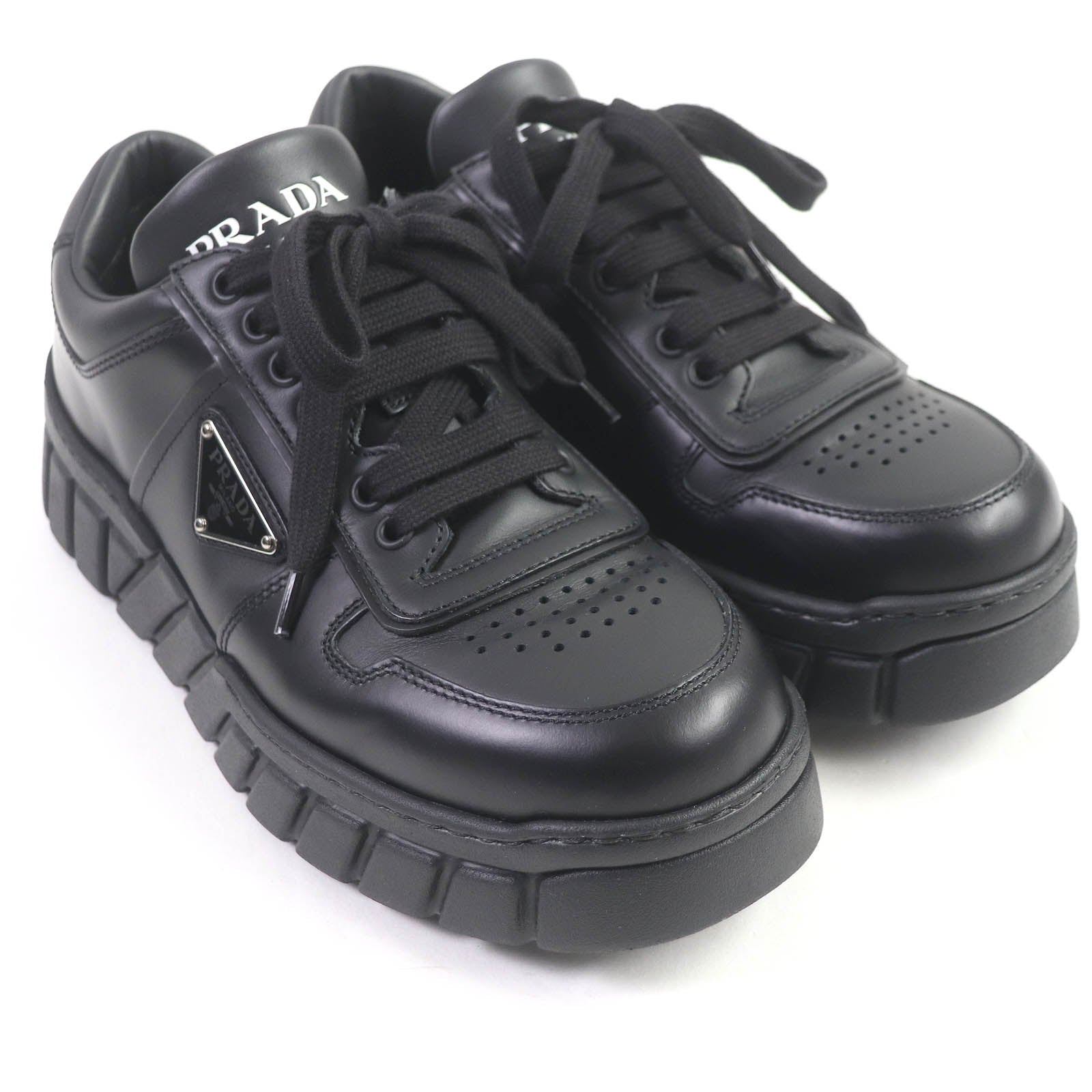 Prada Leather Sneakers 2EE378 Black