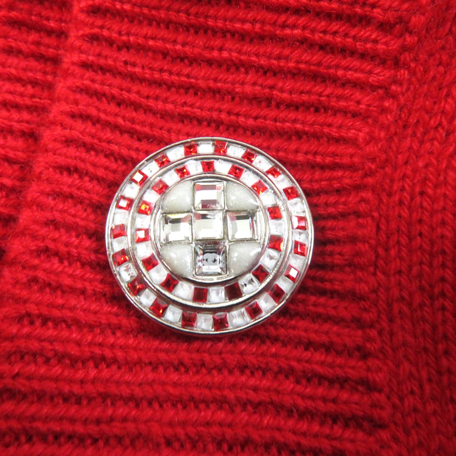 Chanel Cashmere V-neck Cardigan with Jewel Buttons