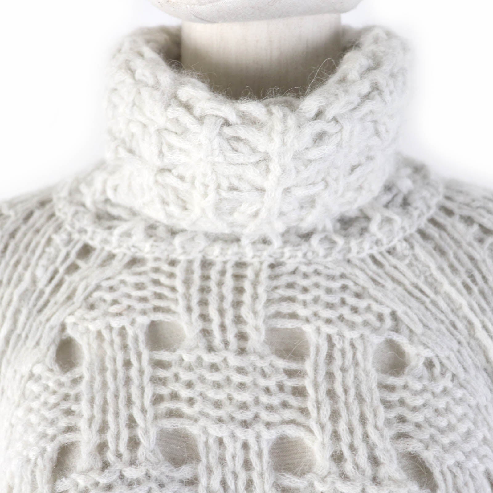 Chanel COCO Mark Turtleneck Knit Voluminous Sleeves