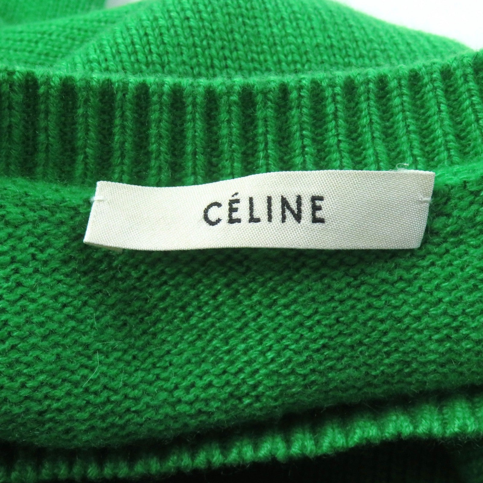 Celine Cashmere Triomphe Embroidery Knit XS