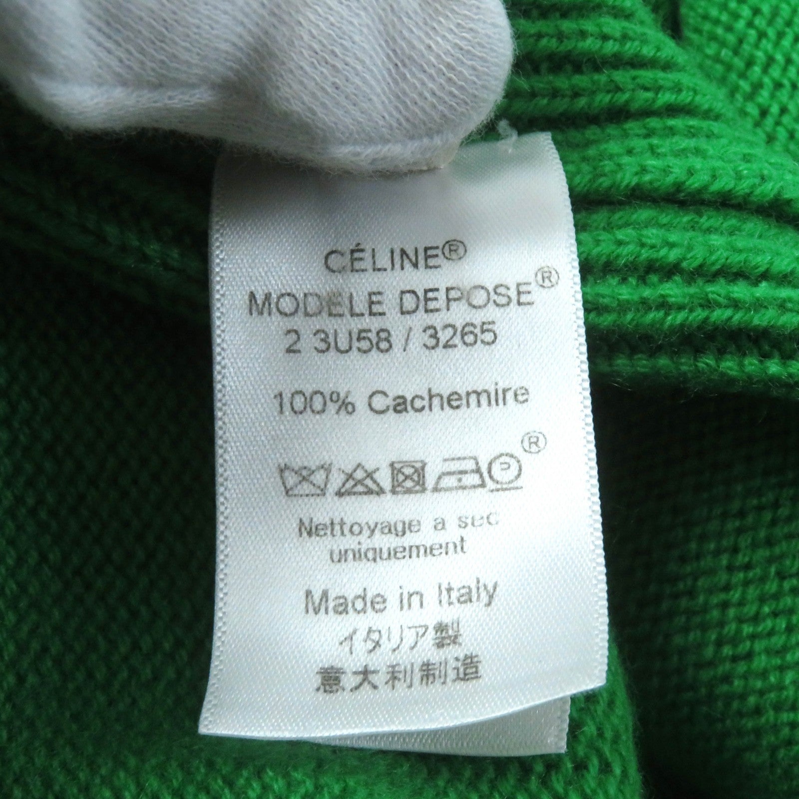 Celine Cashmere Triomphe Embroidery Knit XS