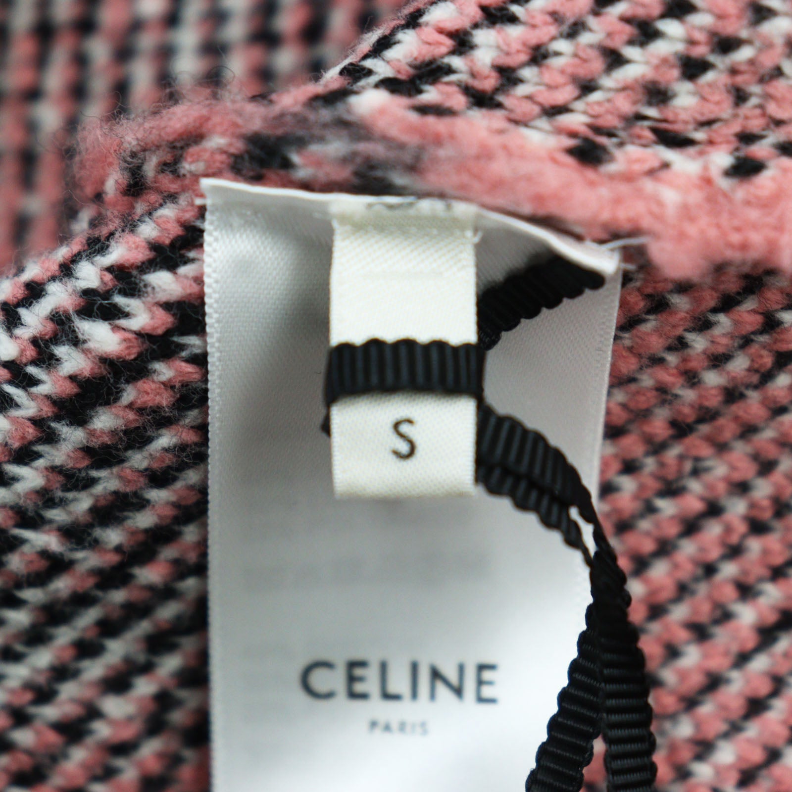 CELINE Cotton Wool Cardigan Pink S