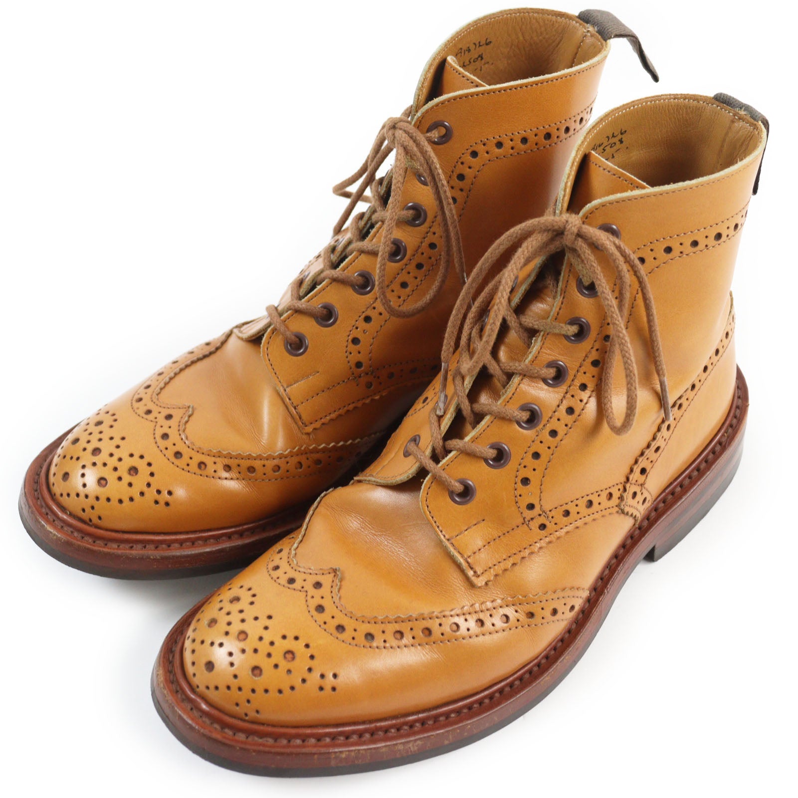 Tricker's M2508 MALTON Brogue Leather Boots Brown