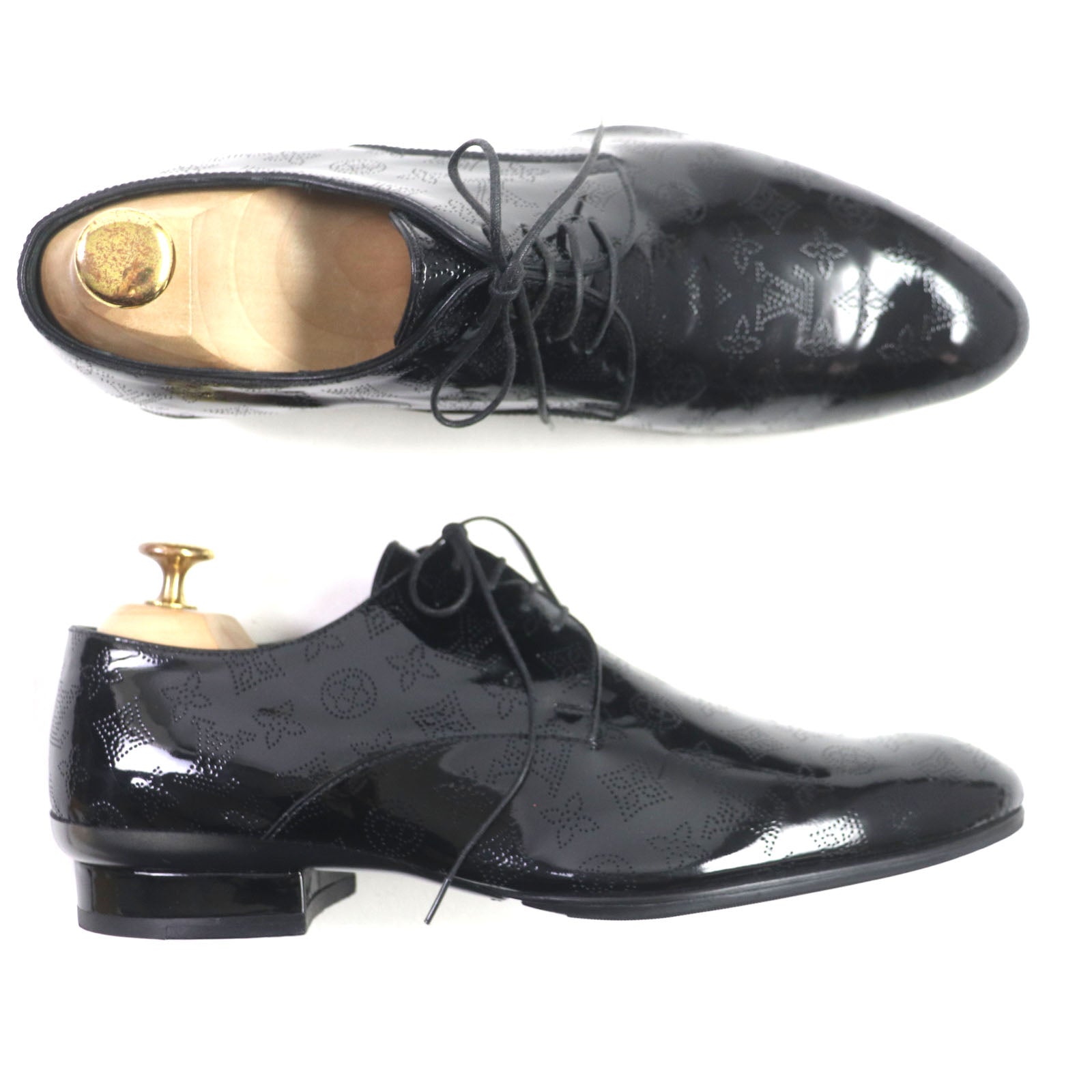 Louis Vuitton Monogram Patent Leather Dress Shoes