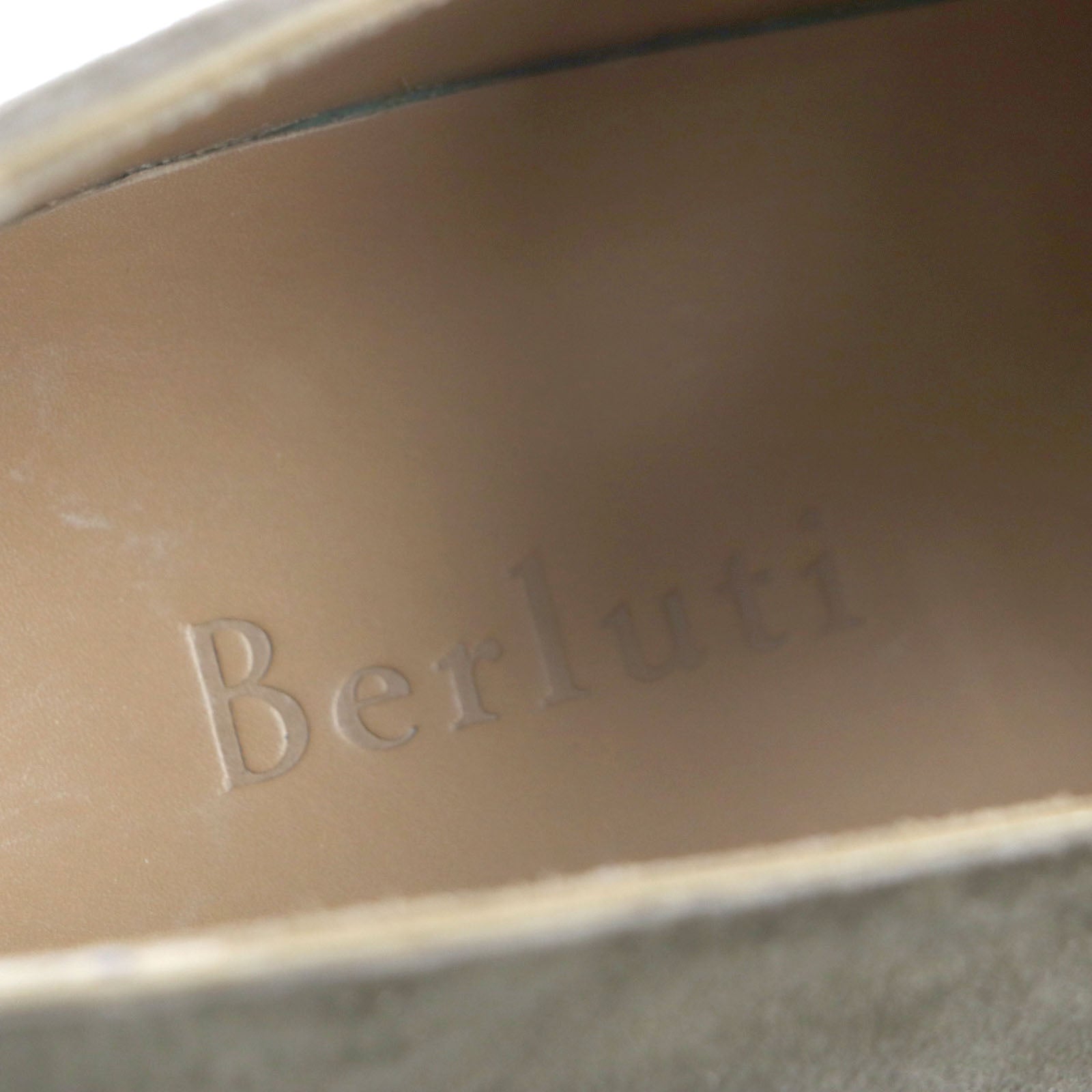 Berluti Suede Leather Loafers Khaki Brown