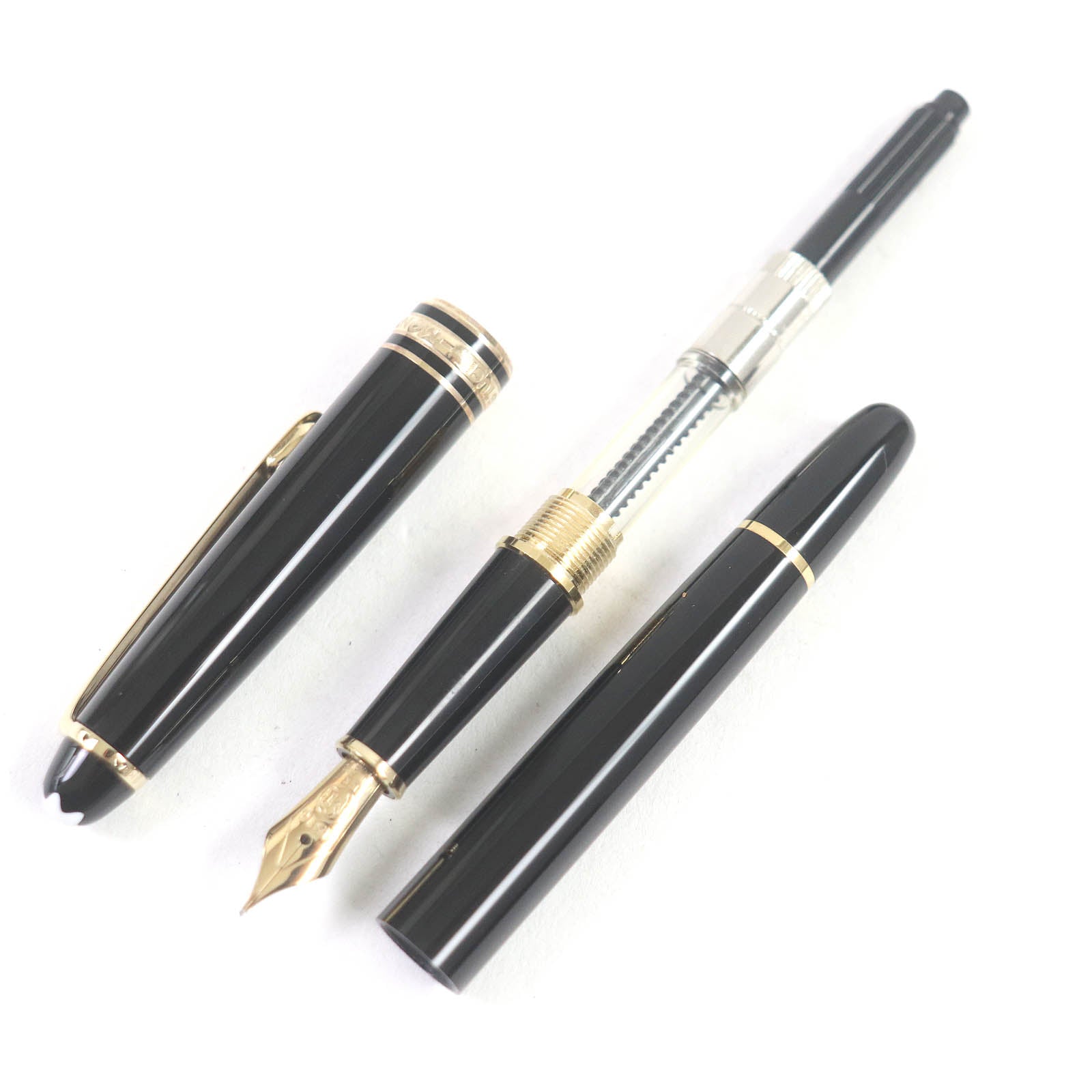 Montblanc Meisterstuck K14 EF Fountain Pen Black Gold