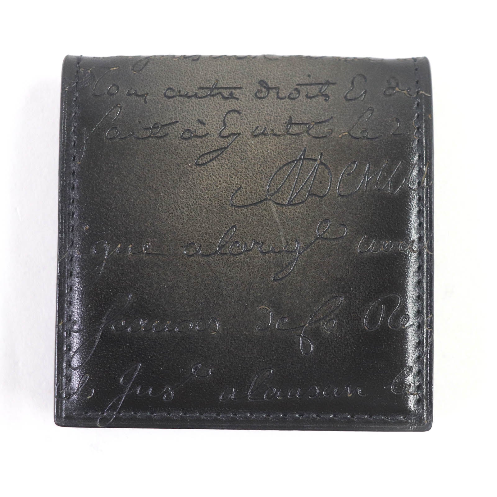 Berluti Leather Calligraphy Scritto Compact Wallet