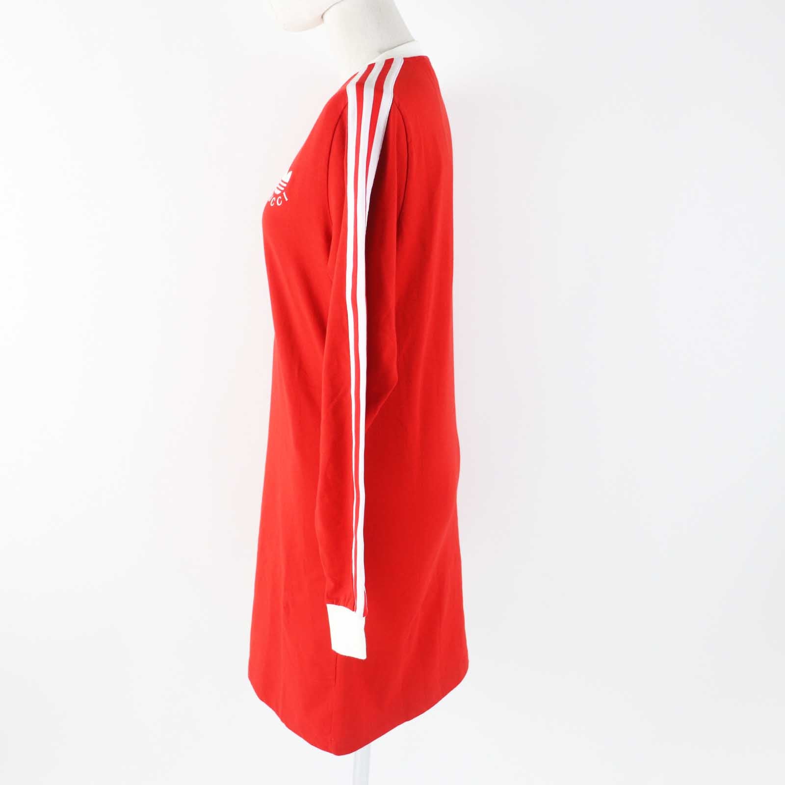 Gucci Adidas Cotton T-shirt Dress XS Red White