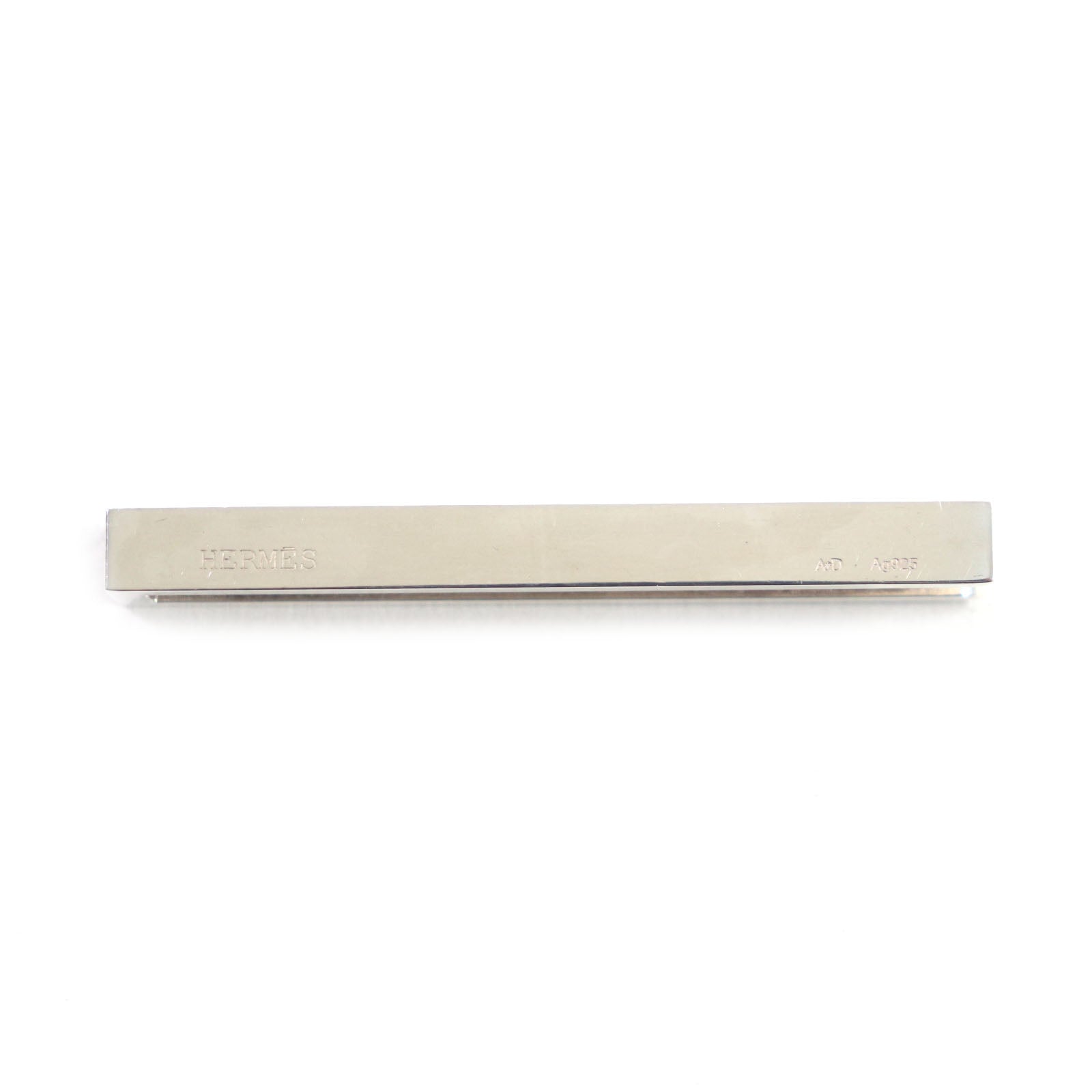 Hermes Ag925 Leather Tie Pin Clip Bar