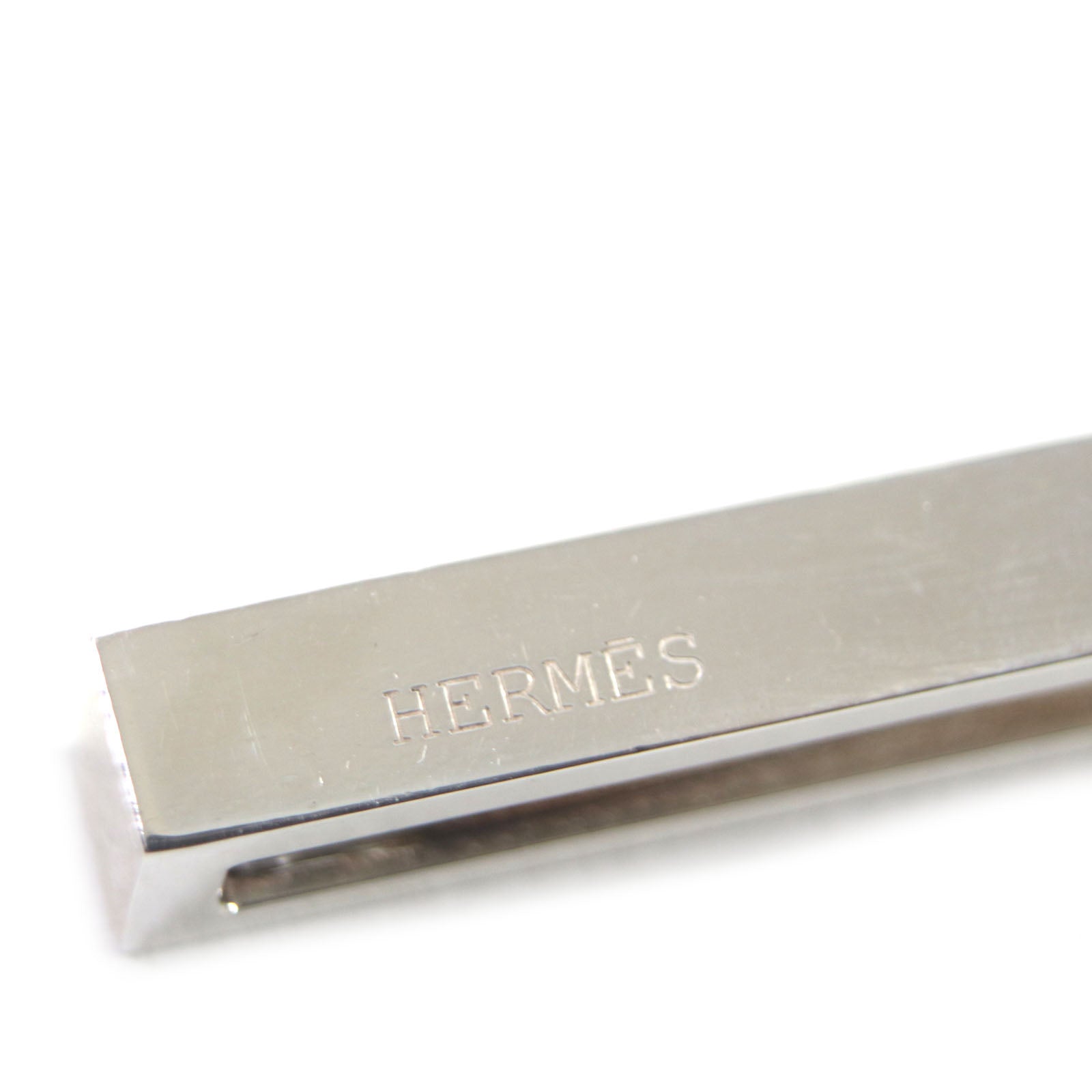 Hermes Ag925 Leather Tie Pin Clip Bar