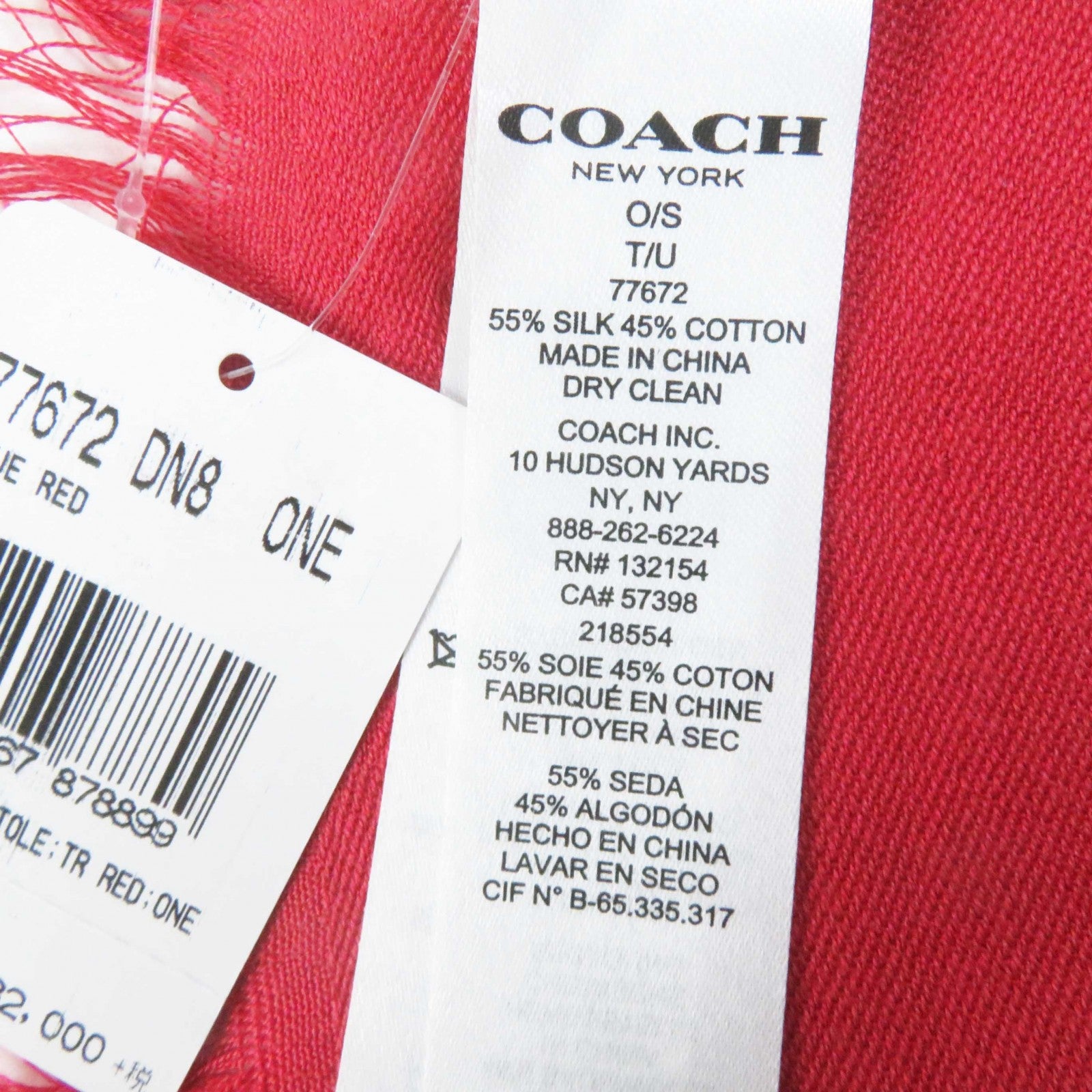 COACH Silk Cotton Signature Scarf 77672