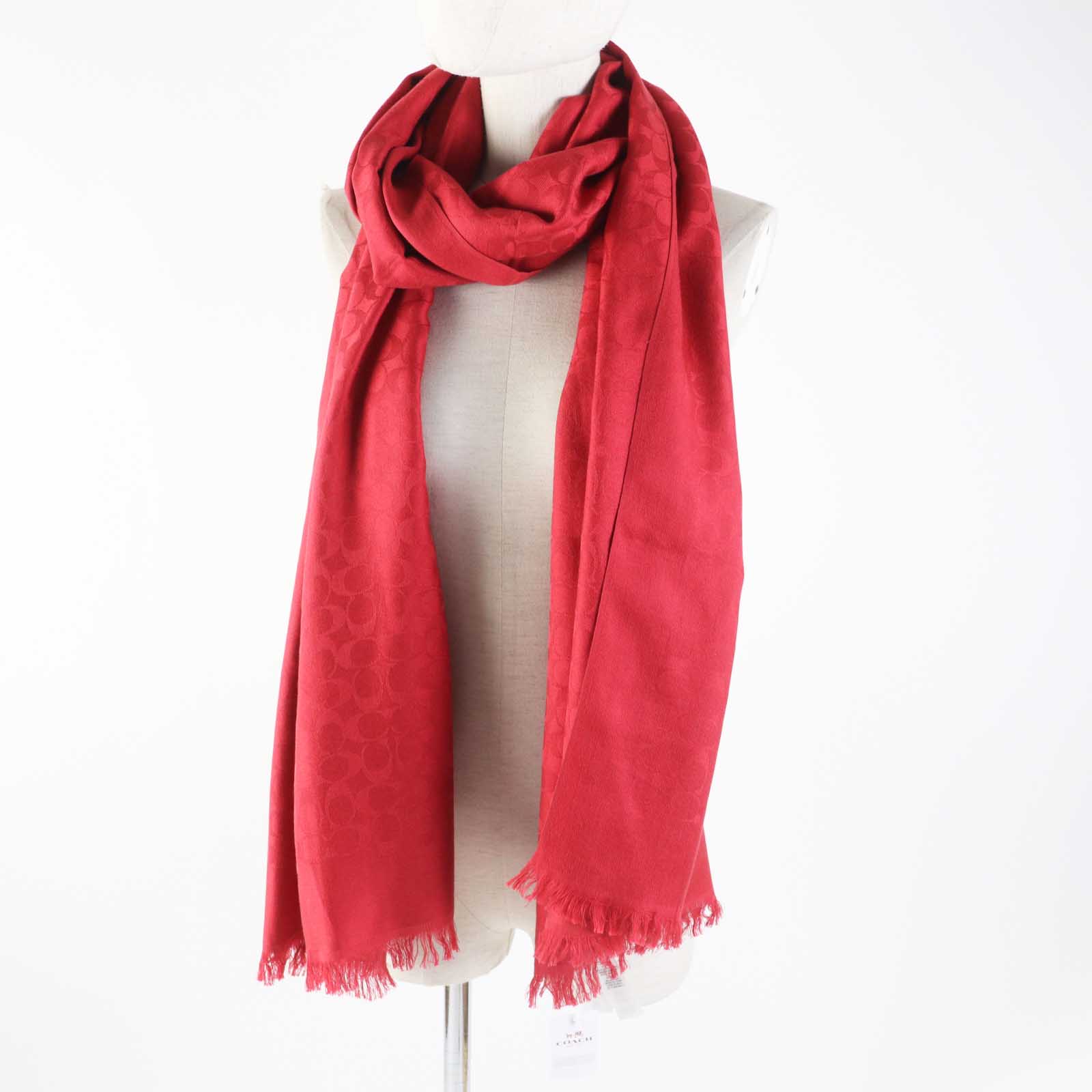 COACH Silk Cotton Signature Scarf 77672