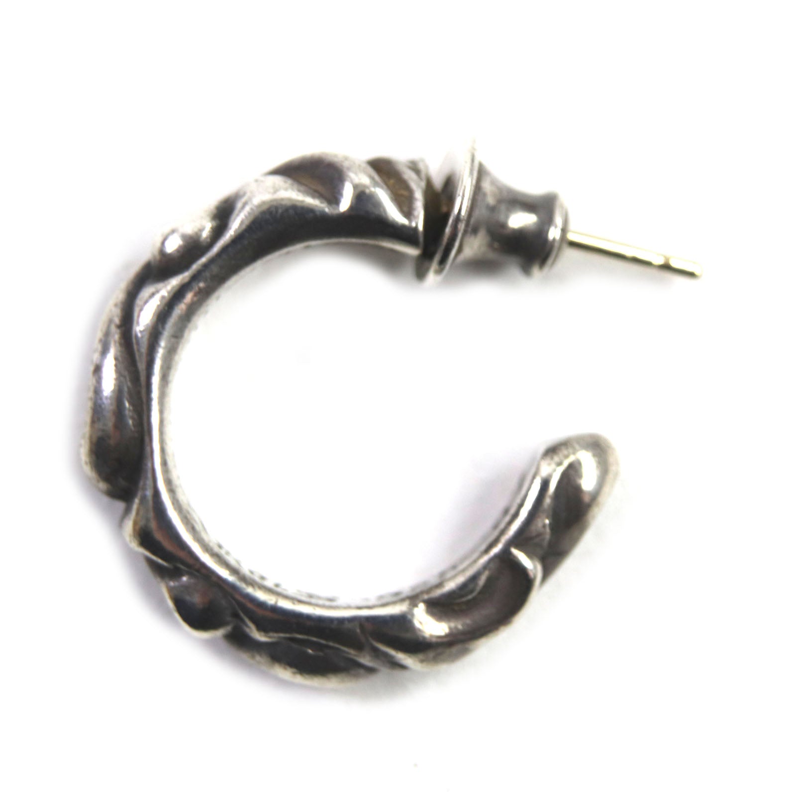 CHROME HEARTS Scroll Hoop Pierce SV925 K14 Silver