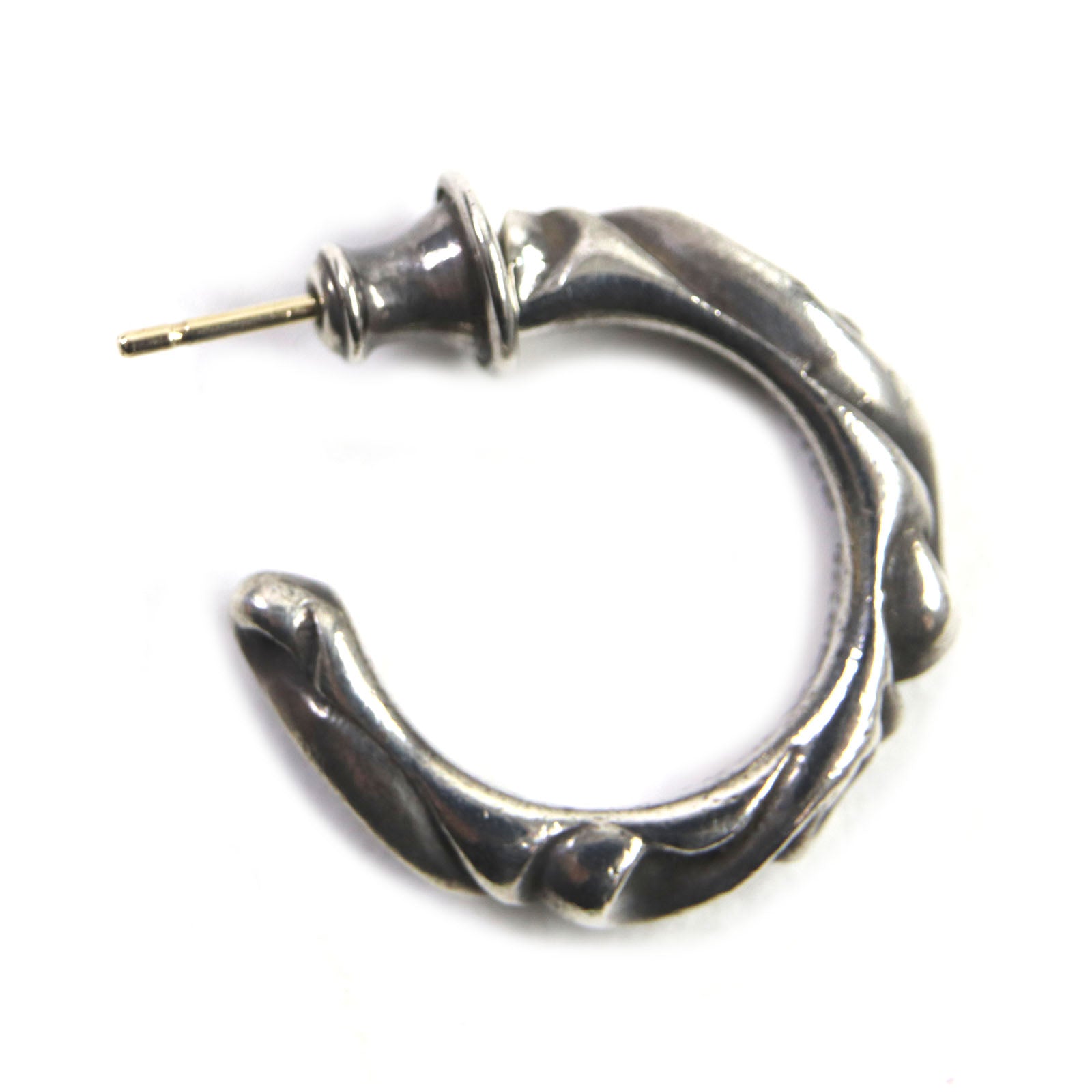 CHROME HEARTS Scroll Hoop Pierce SV925 K14 Silver