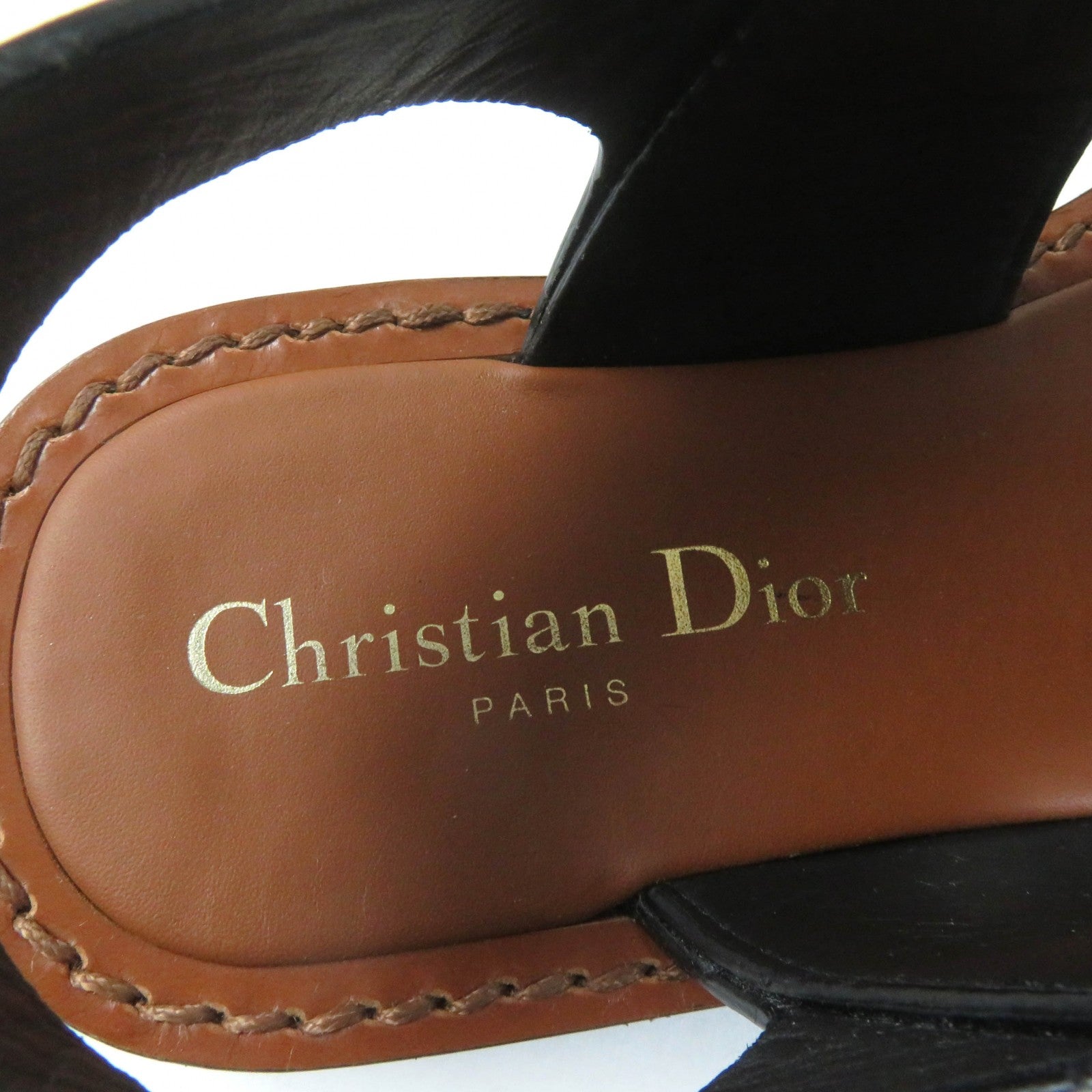 Dior WILDIOR Leather Sandals Brown 35.5