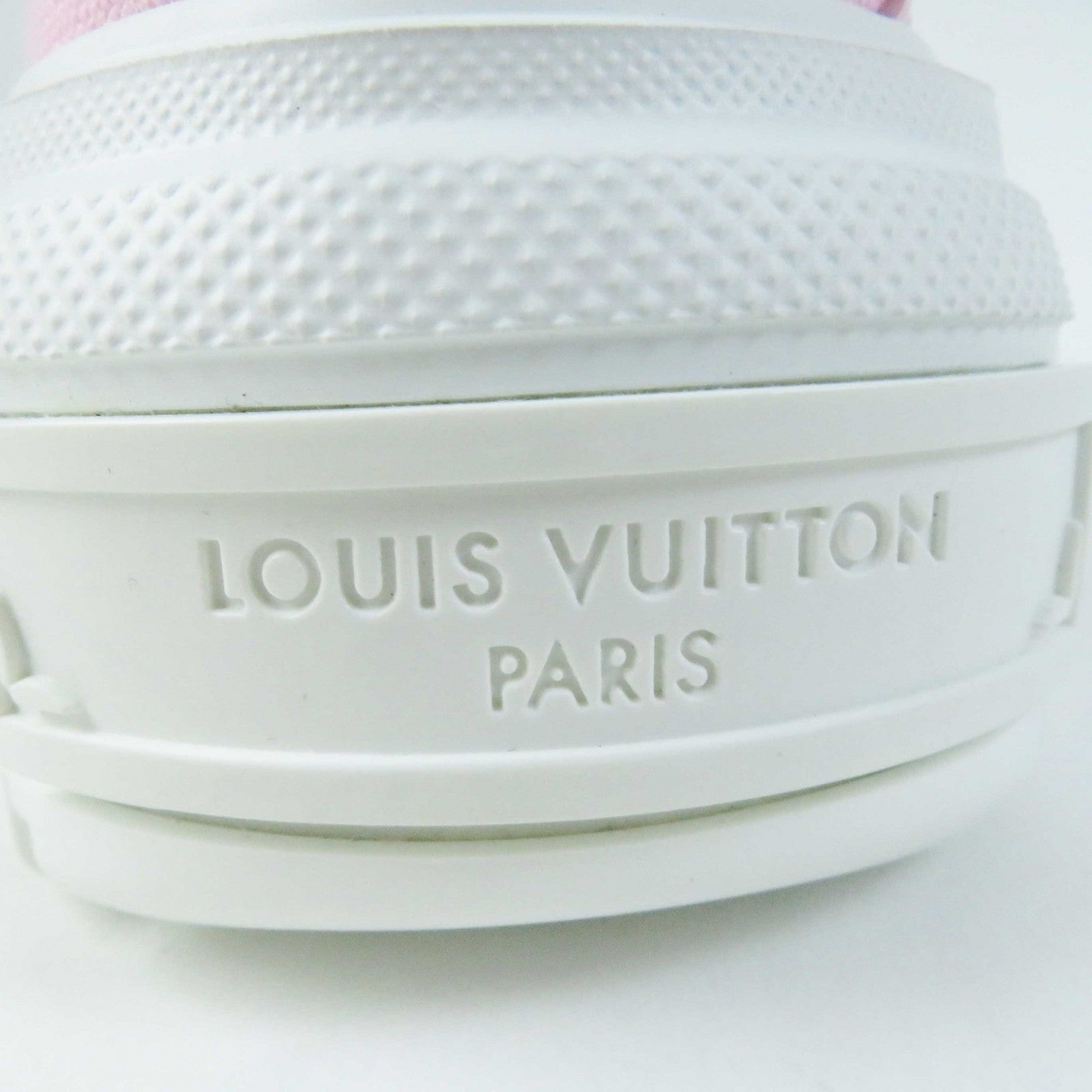 Louis Vuitton Leather Canvas Sneakers Pink 36.5