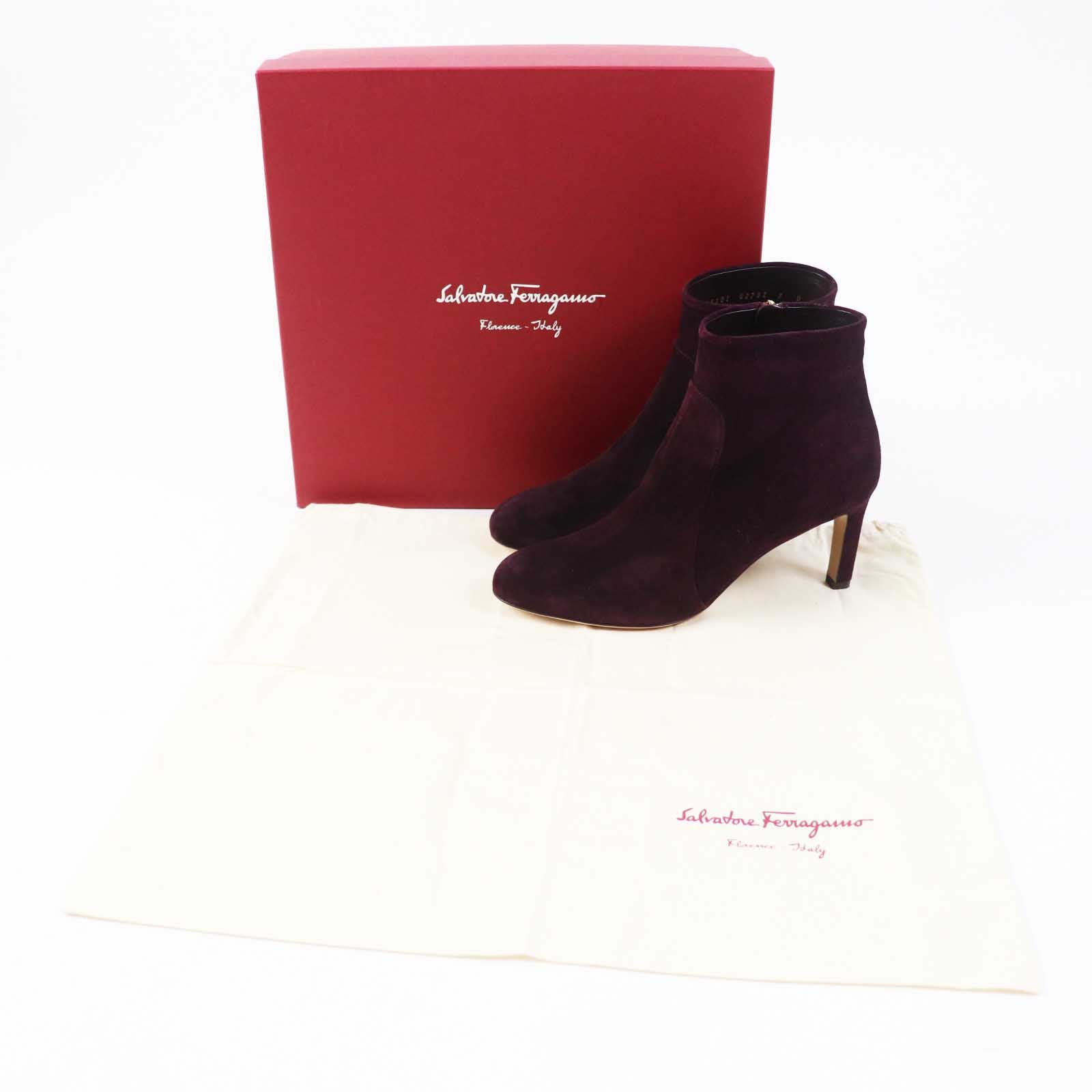 Salvatore Ferragamo Suede Goatskin Short Boots 7D Women