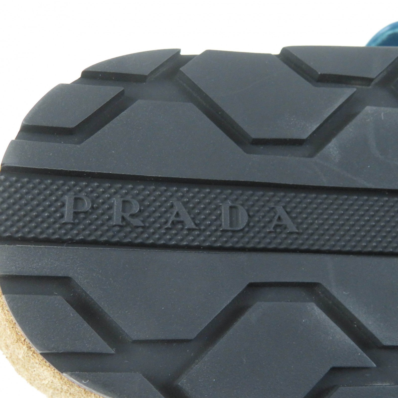 Prada Belt Design Thong Sandals Blue 36.5