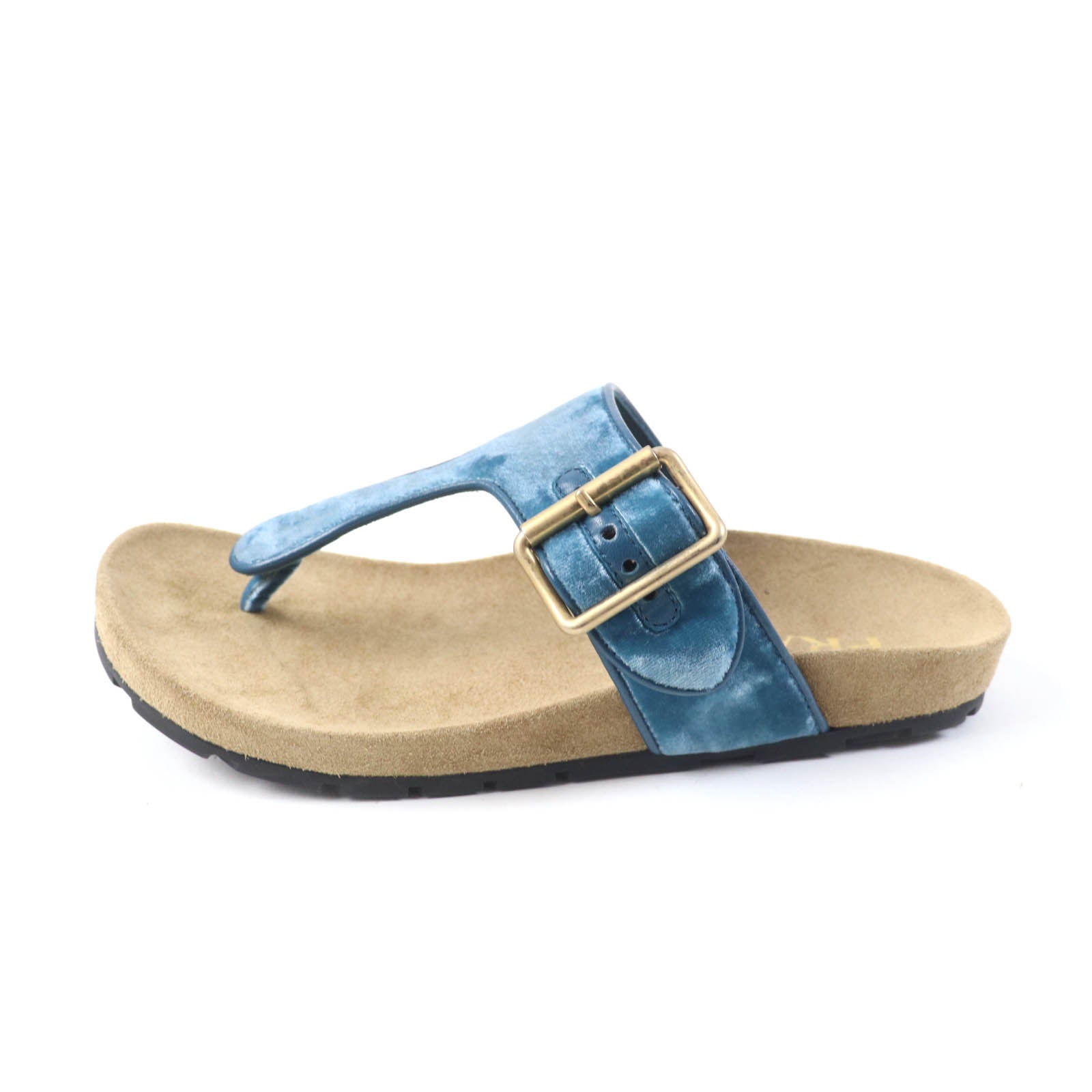 Prada Belt Design Thong Sandals Blue 36.5