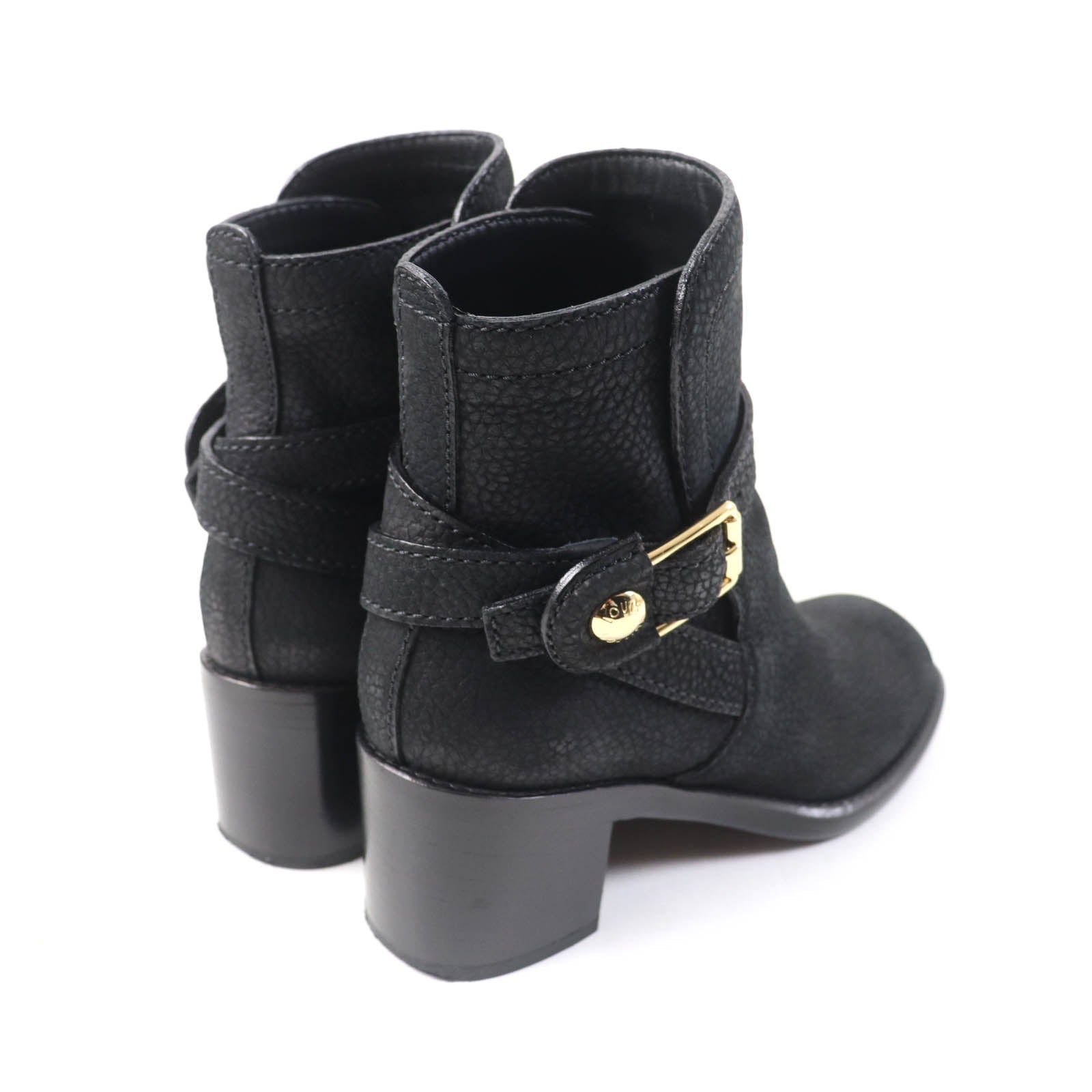 Louis Vuitton Leather Ankle Boots Black 38