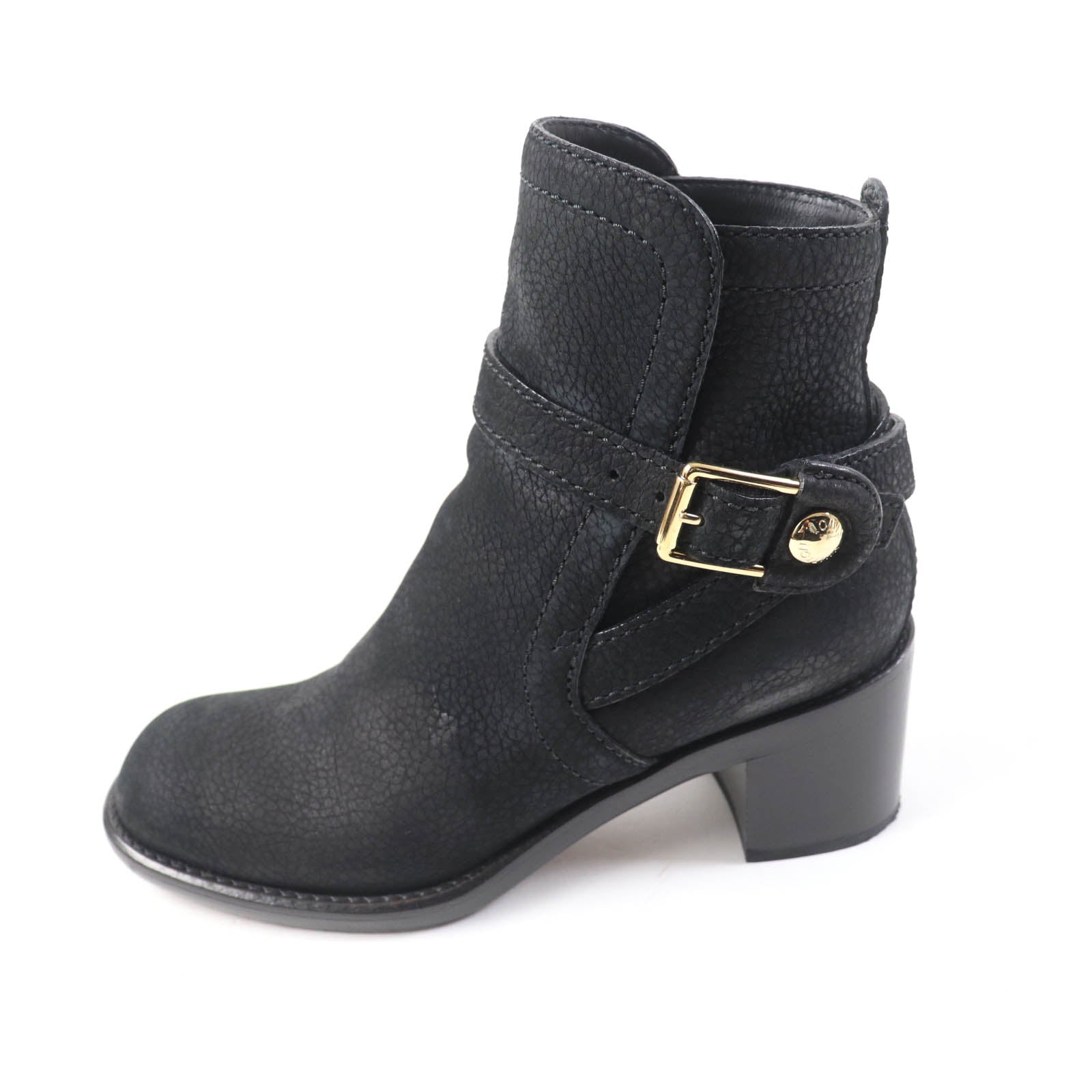 Louis Vuitton Leather Ankle Boots Black 38