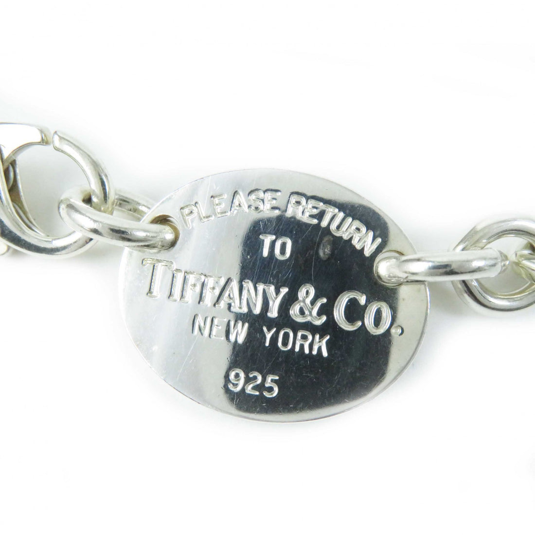 Tiffany & Co Oval Tag Necklace AG925 Silver