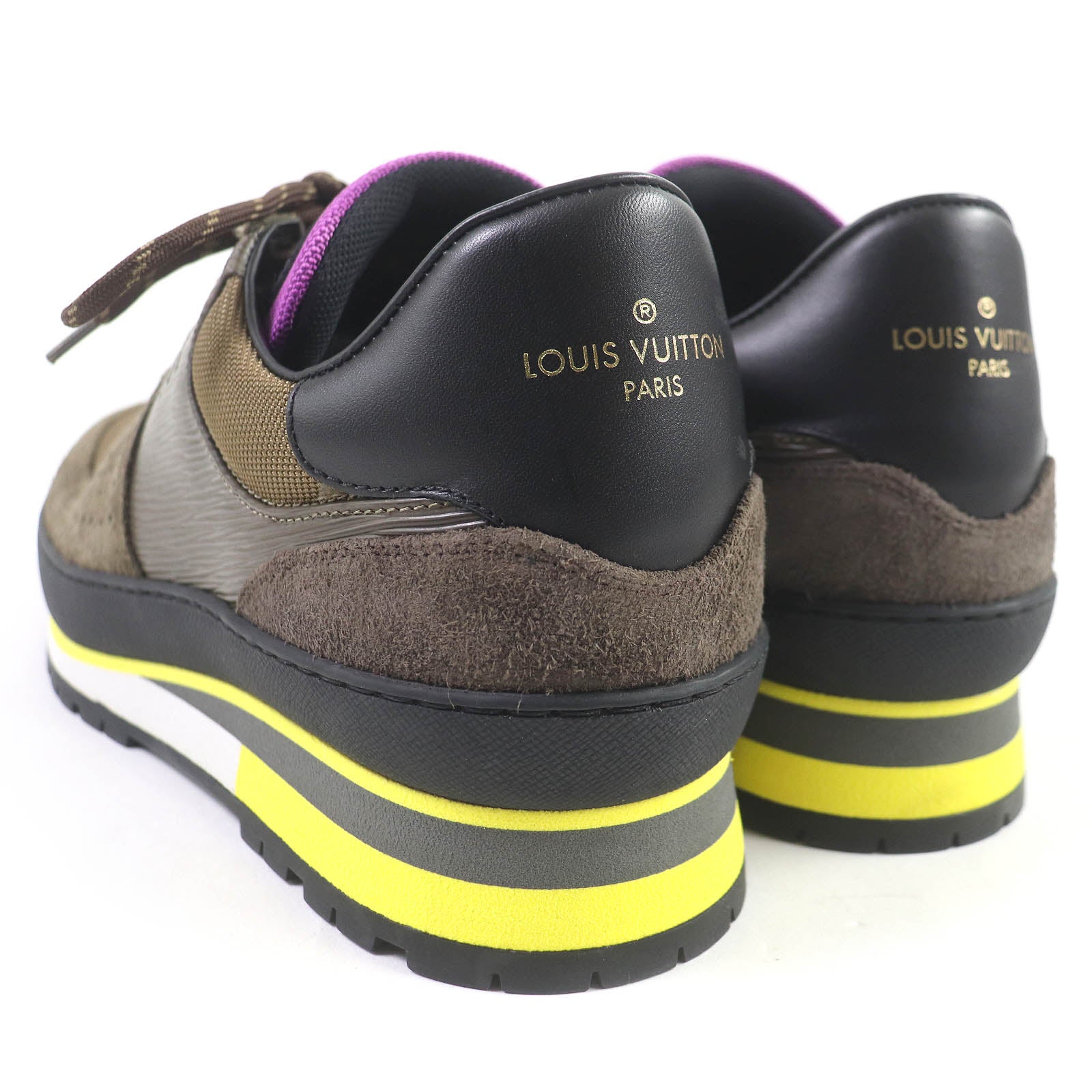 Louis Vuitton Suede Leather Low Sneakers Brown