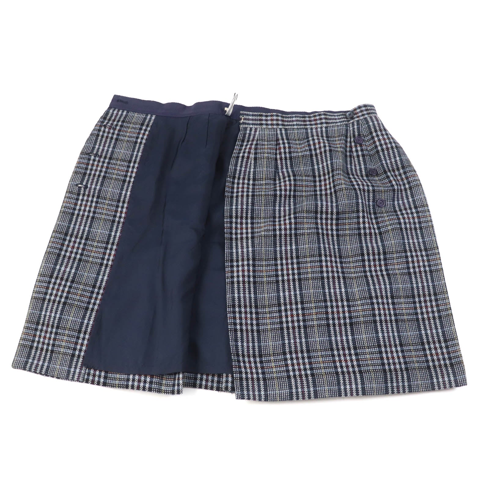 Dior Check Pattern Padded Jacket & Wrap Skirt S/M