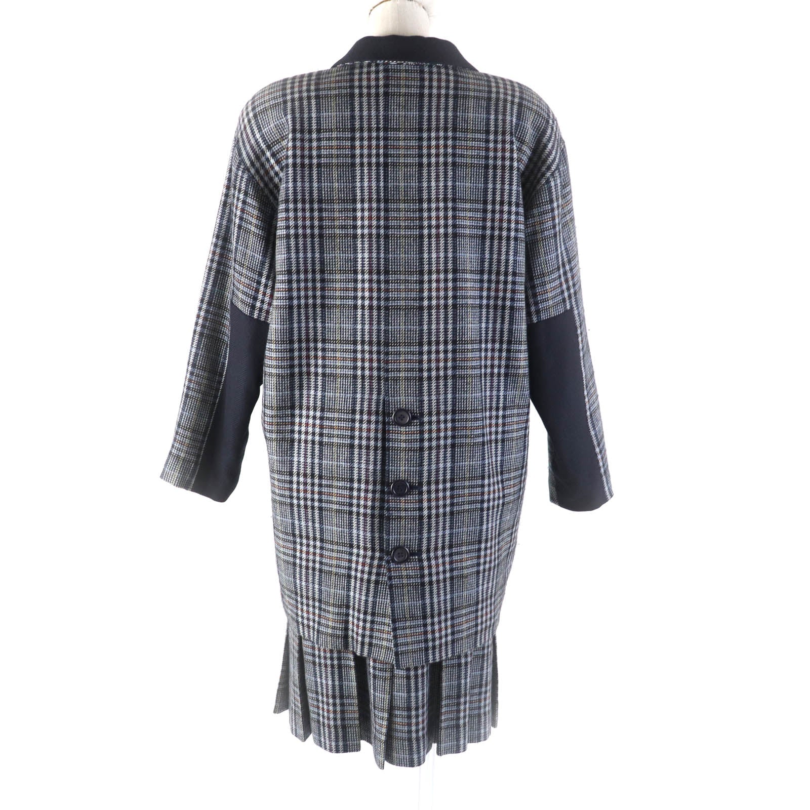 Dior Check Pattern Padded Jacket & Wrap Skirt S/M