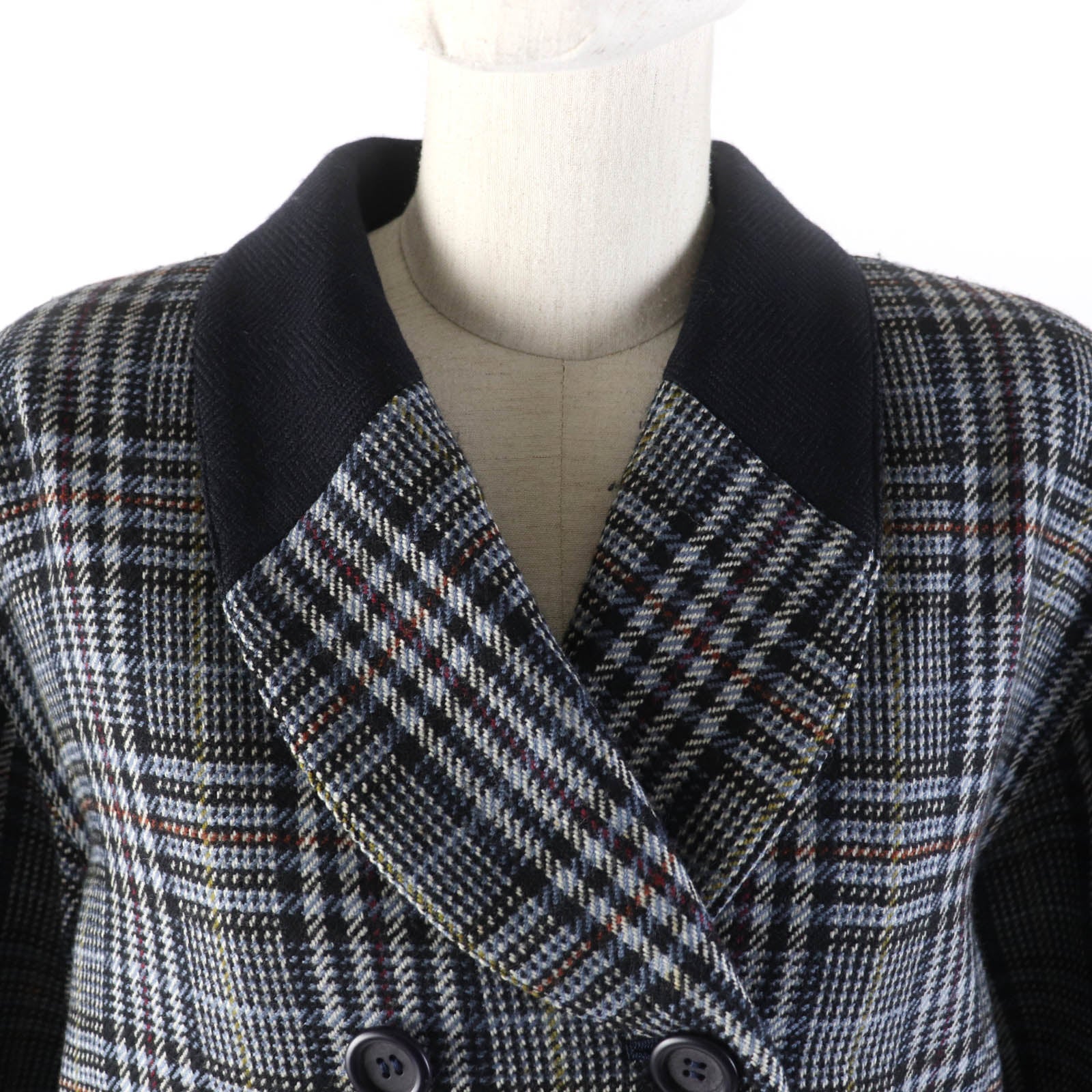 Dior Check Pattern Padded Jacket & Wrap Skirt S/M