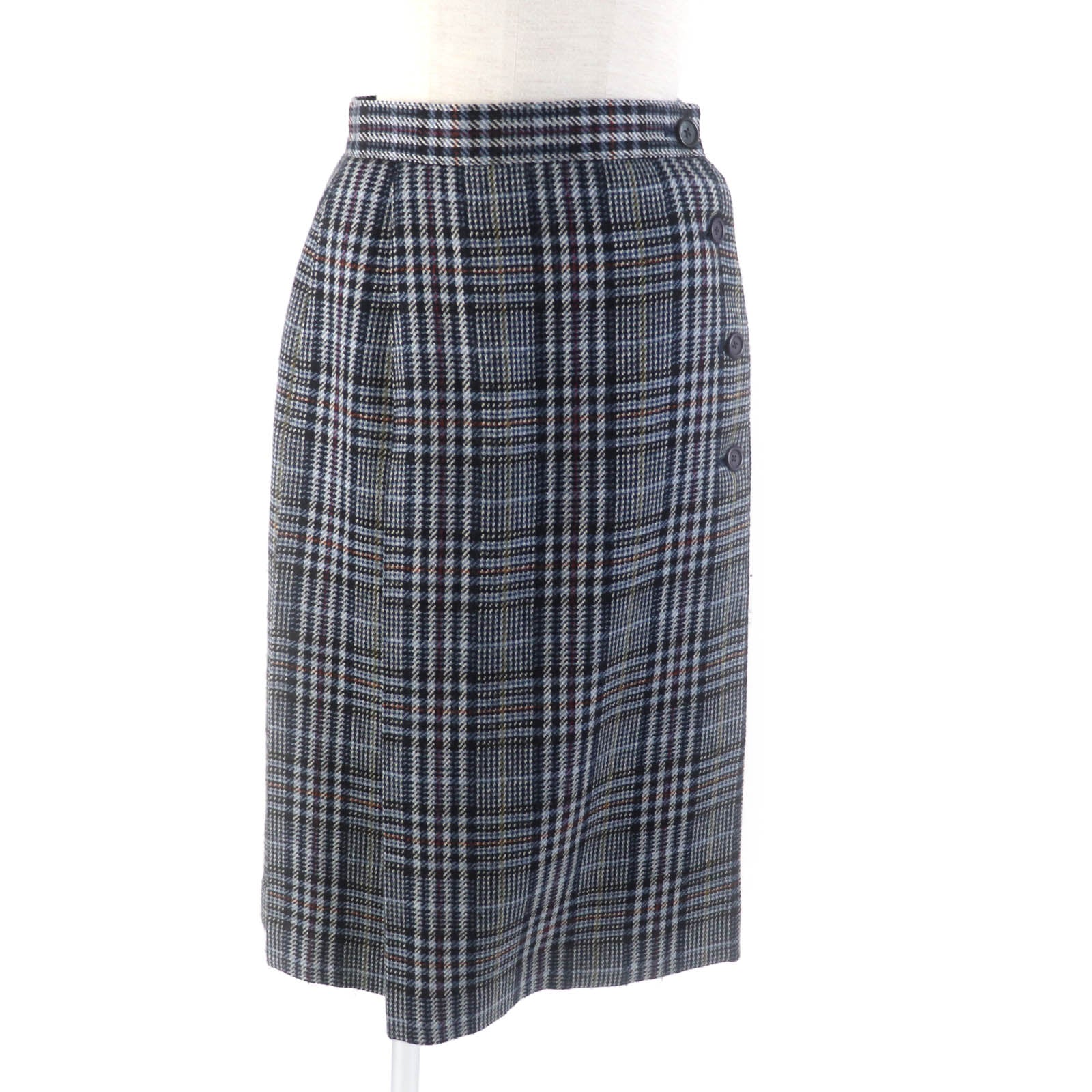 Dior Check Pattern Padded Jacket & Wrap Skirt S/M