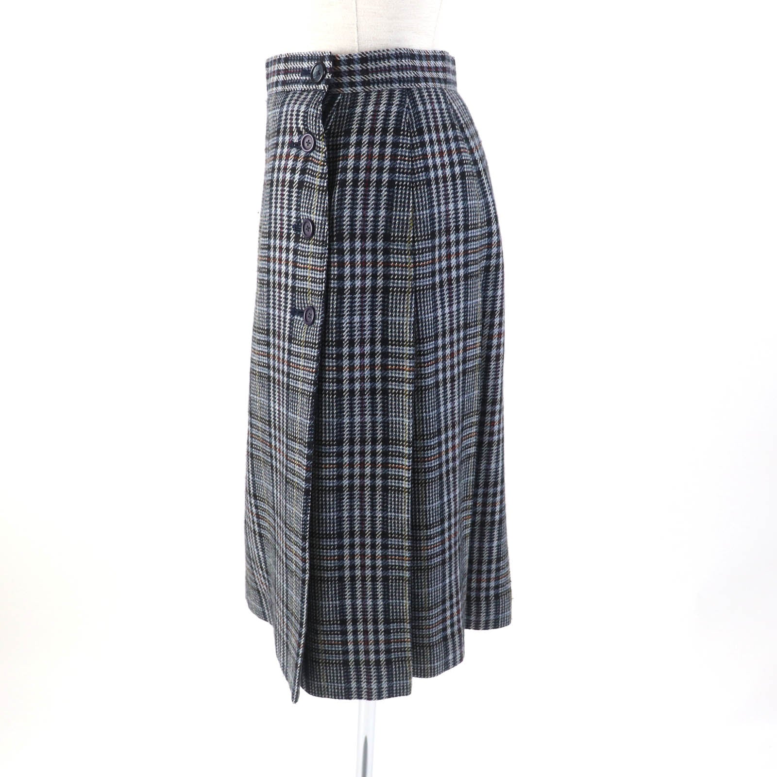 Dior Check Pattern Padded Jacket & Wrap Skirt S/M