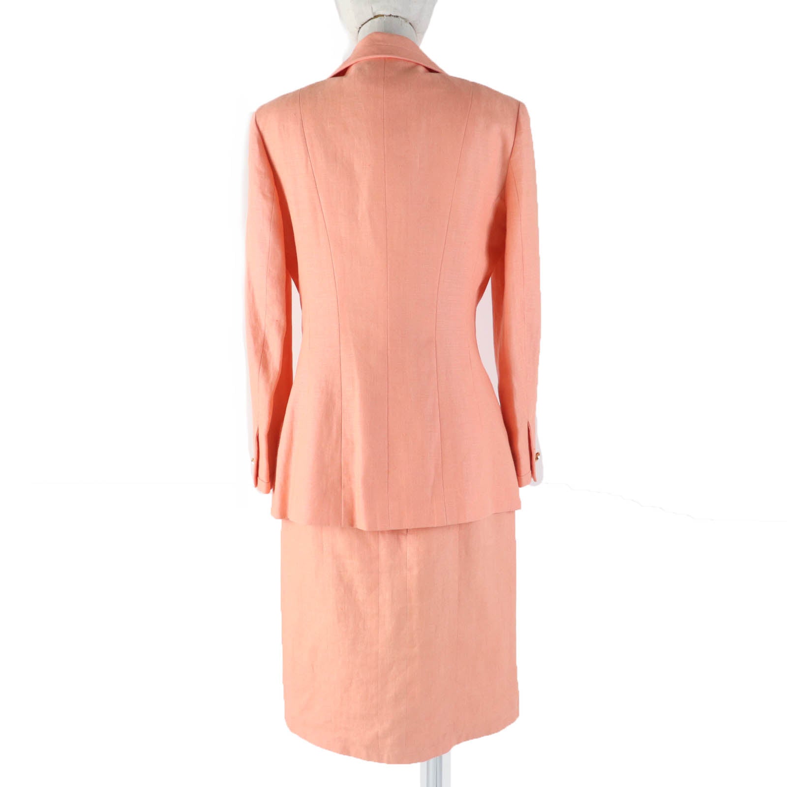 Chanel Vintage Linen Silk Jacket Dress Set