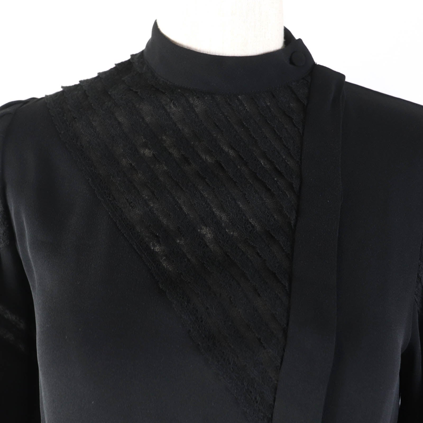 Valentino Silk Lace Blouse Black 36