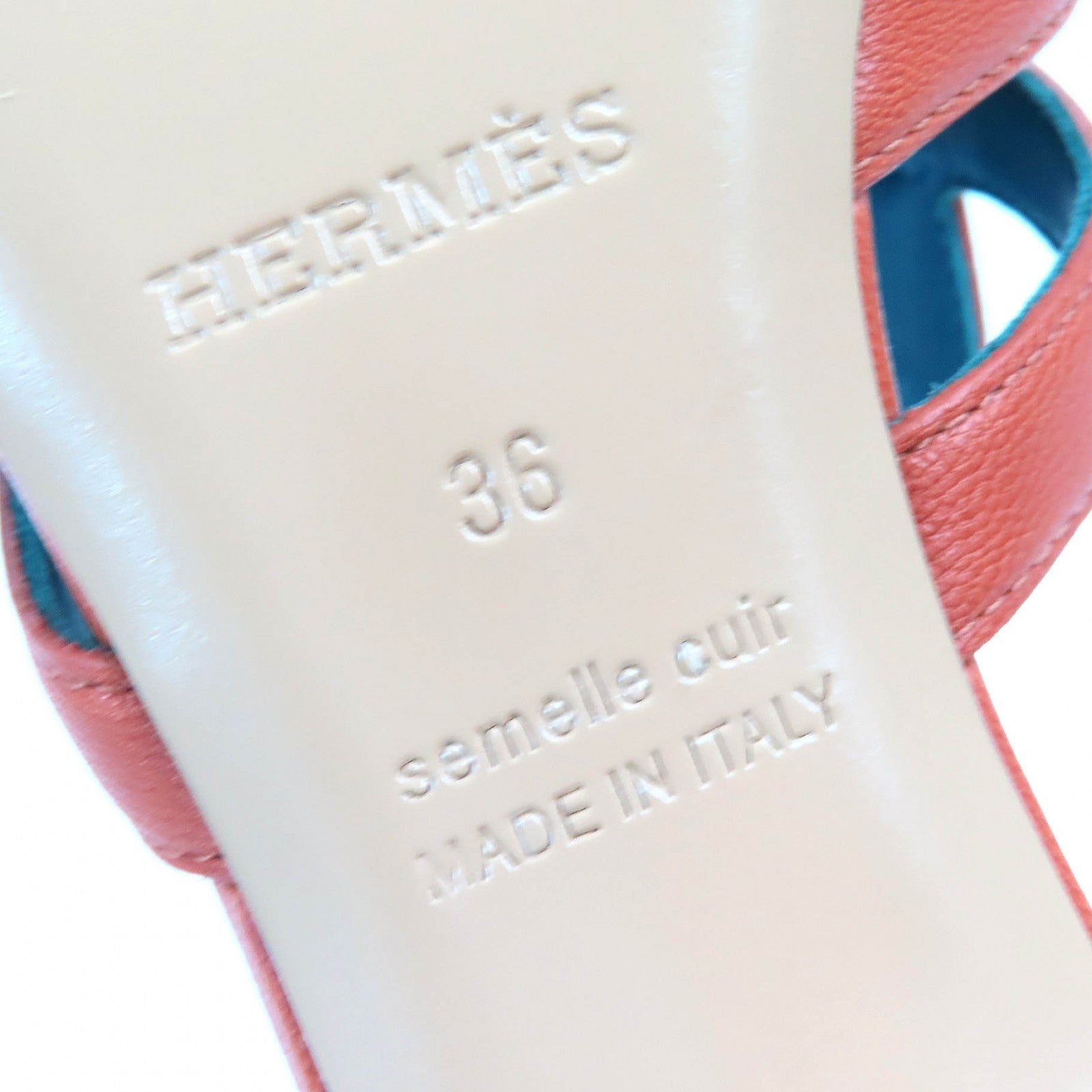 Hermes Kelly Buckle Leather Mules Brown