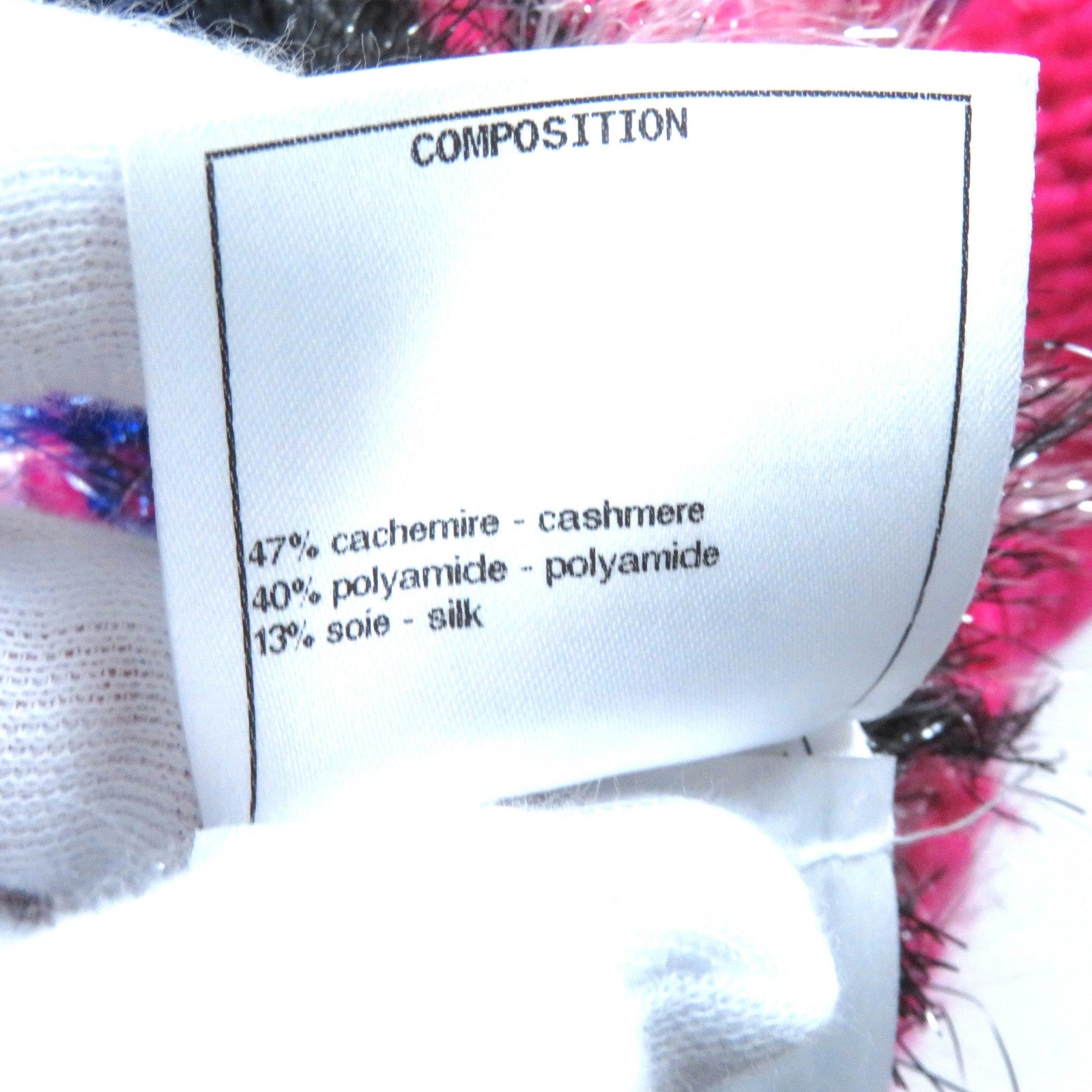 Chanel Cashmere Polyamide Silk COCO Mark Rhinestone Knit