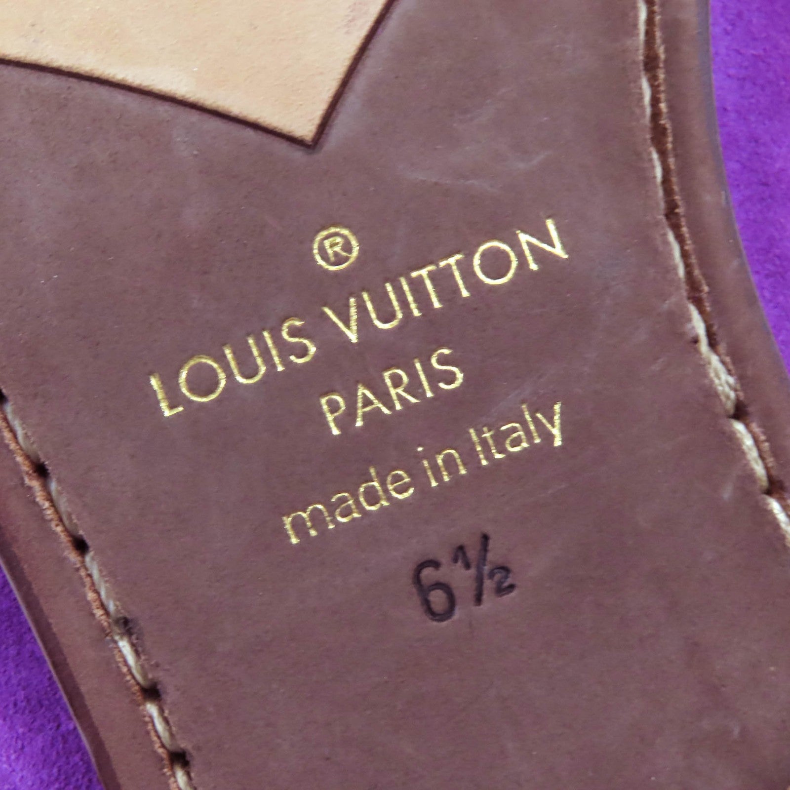 Louis Vuitton Suede Leather Loafers Purple 6.5