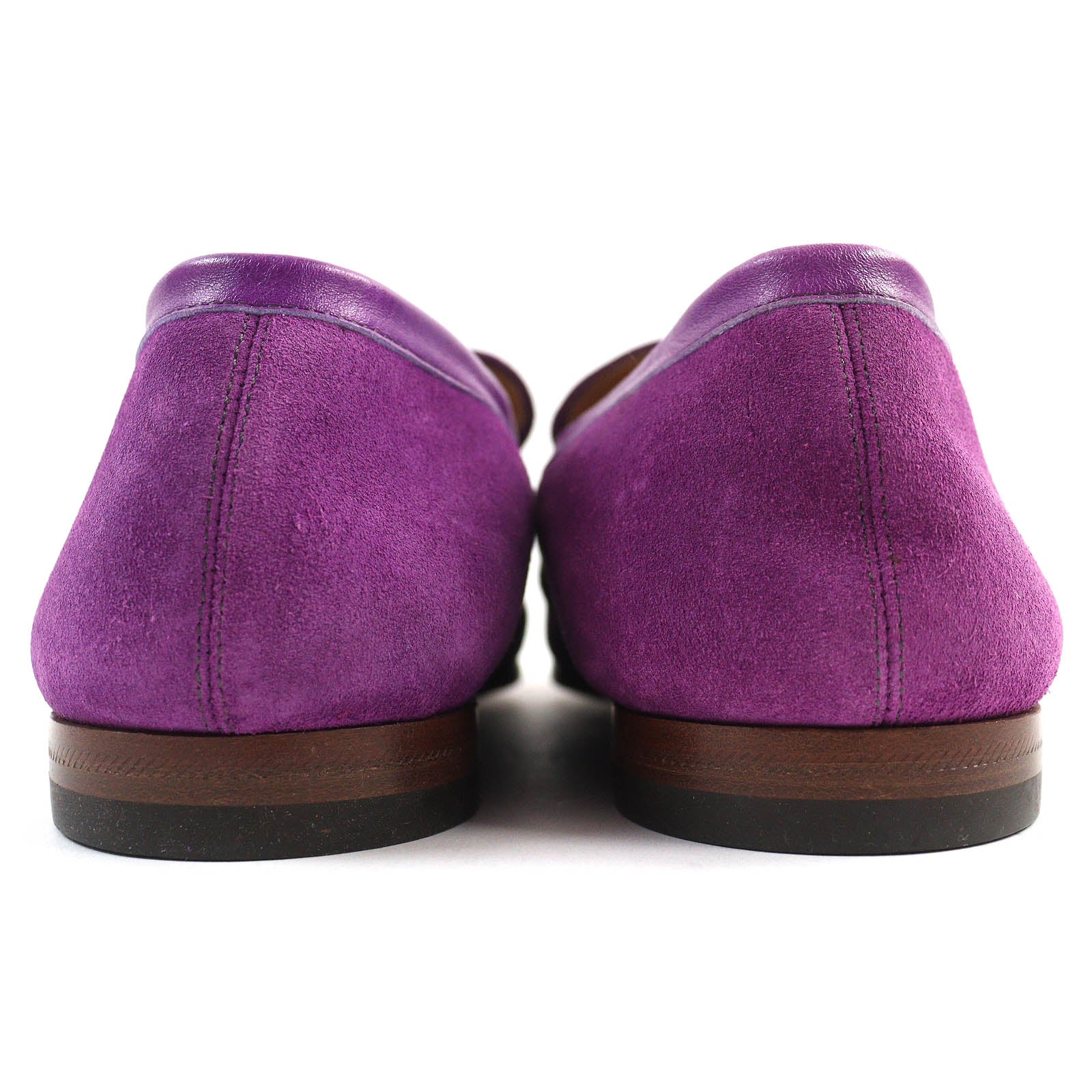 Louis Vuitton Suede Leather Loafers Purple 6.5