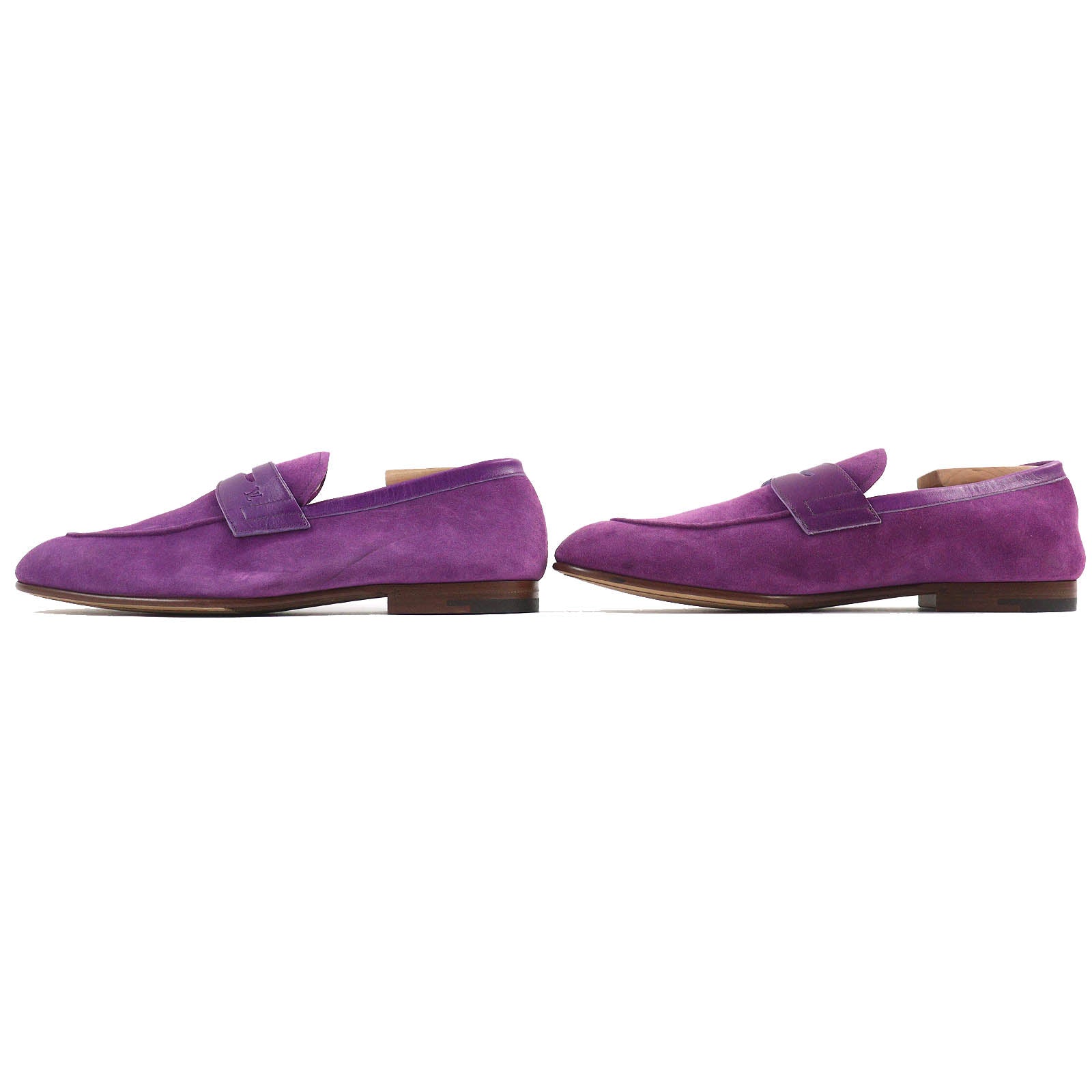 Louis Vuitton Suede Leather Loafers Purple 6.5