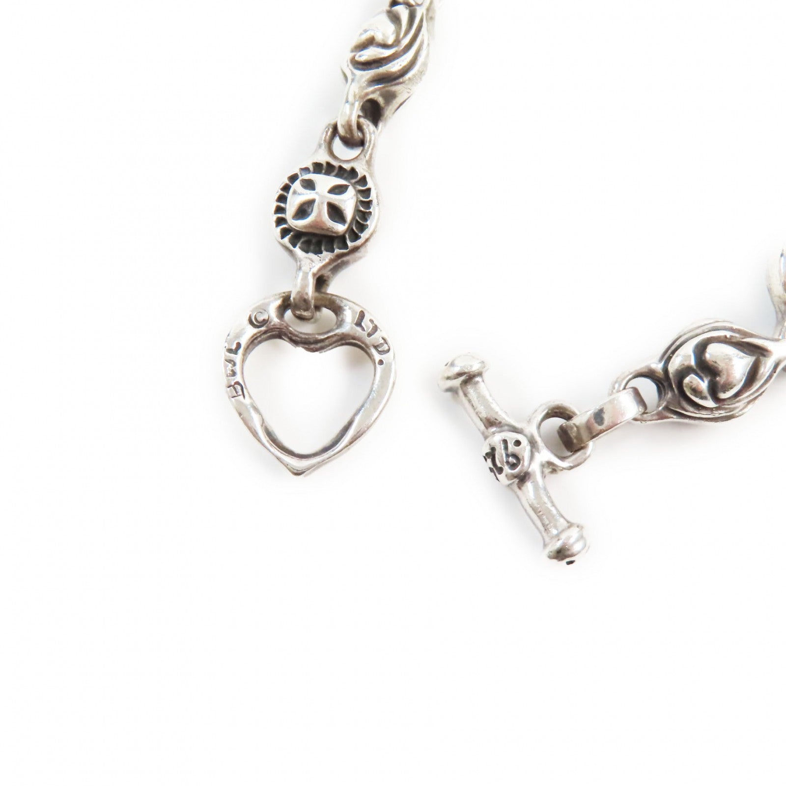 SV925 Mini Cross Heart Bracelet Silver