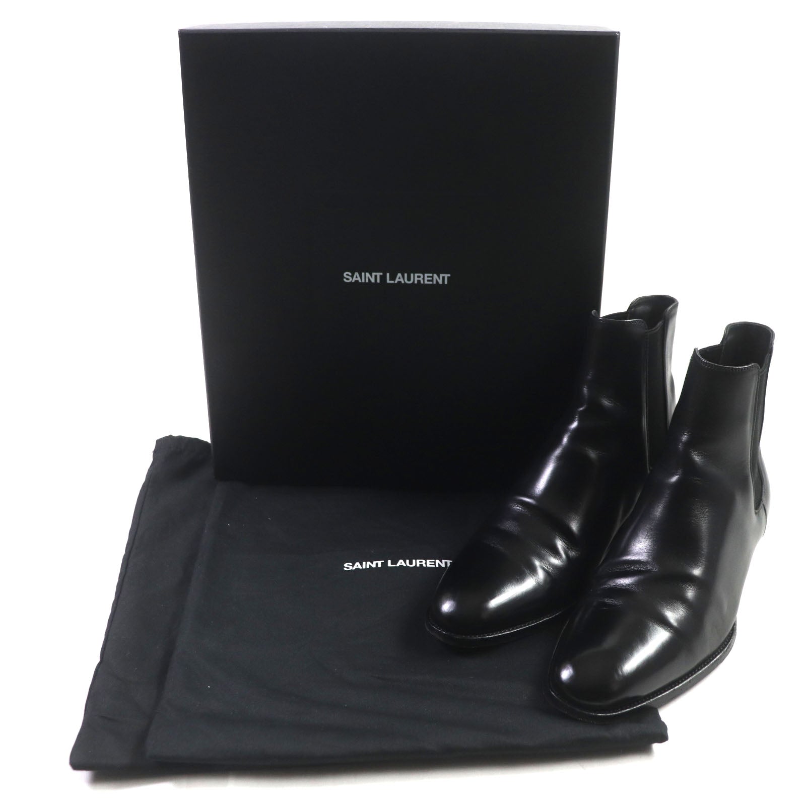 Saint Laurent WYATT30 Chelsea Boot Leather Black