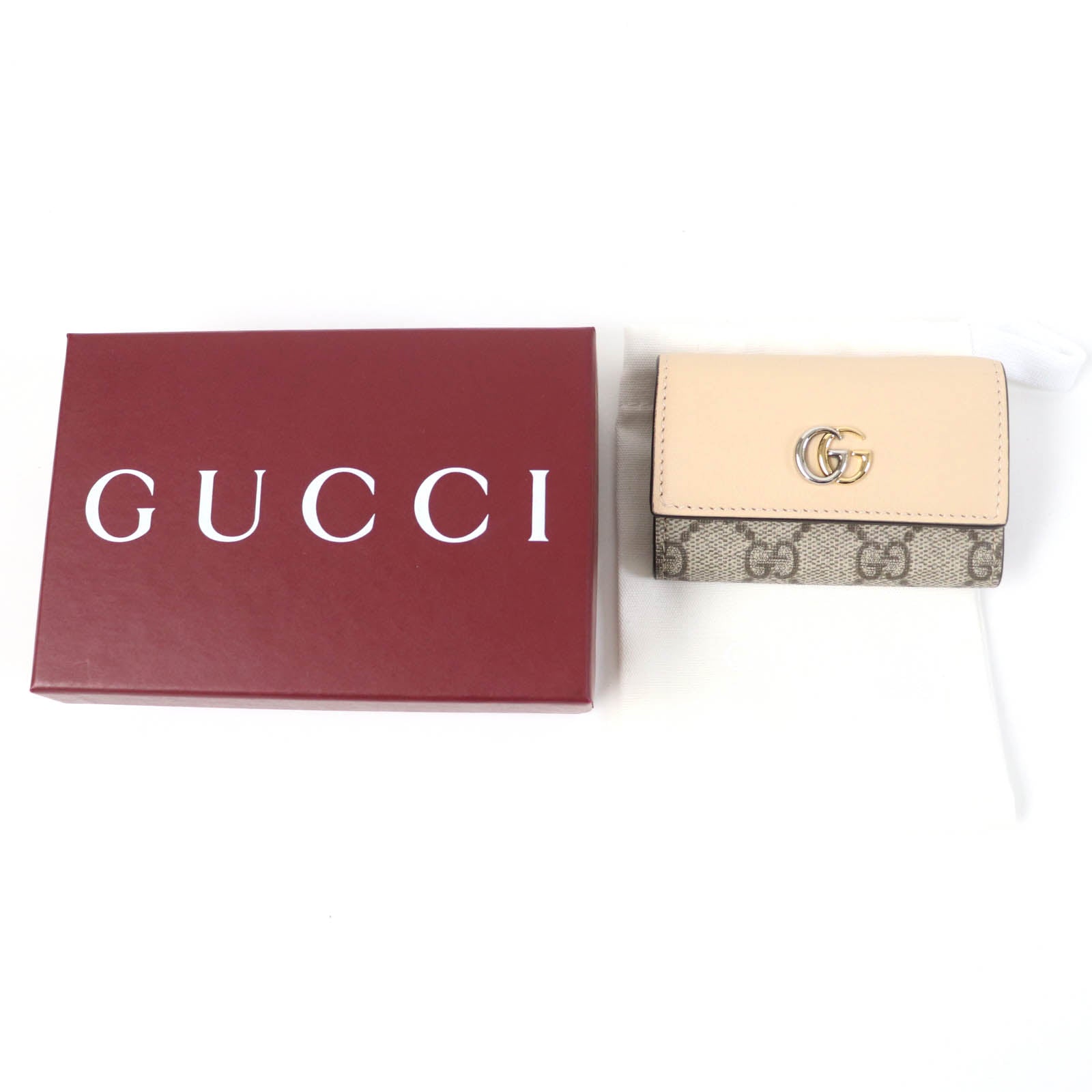 Gucci Double G Key Holder Leather GG Supreme