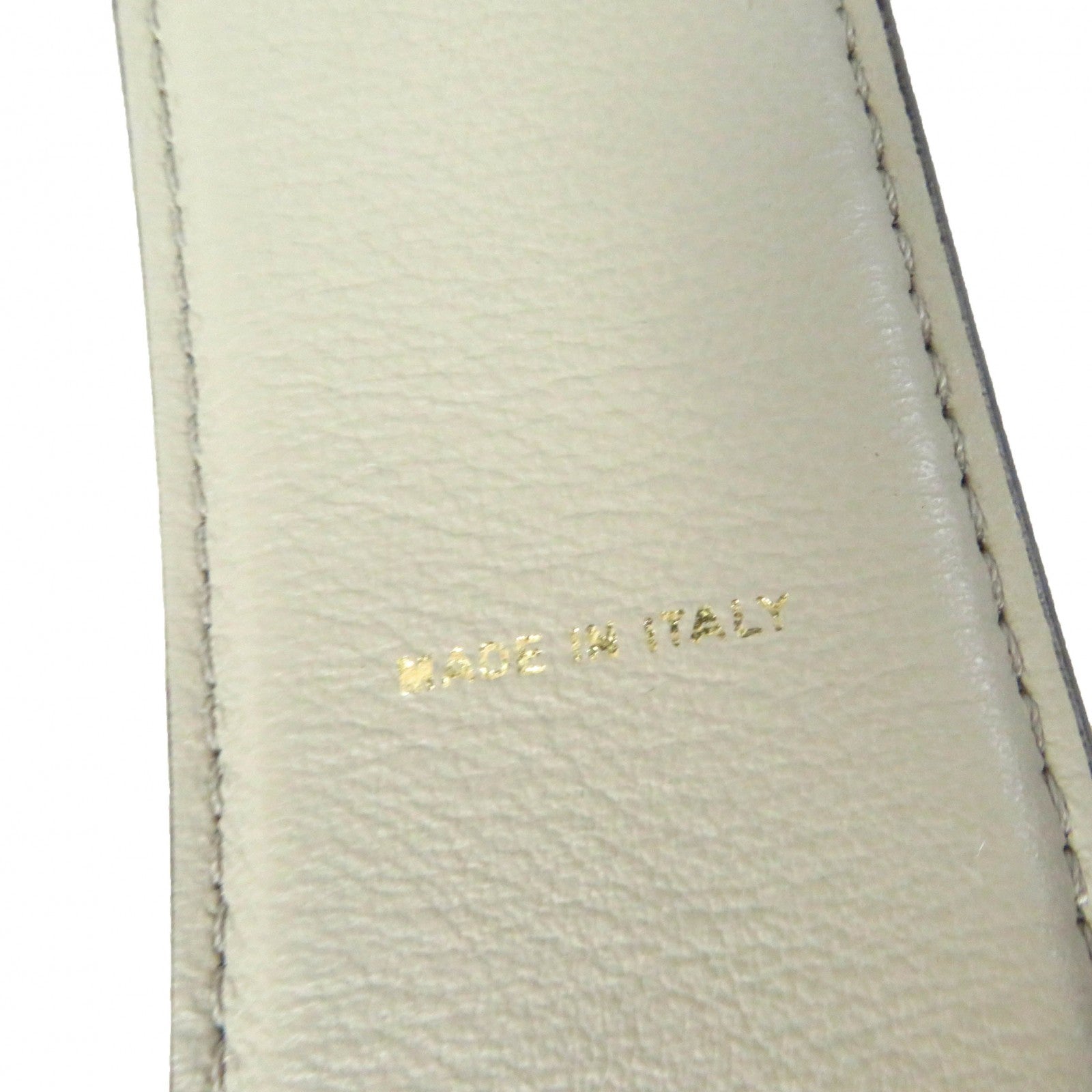 Fendi Leather Logo Metal Shoulder Strap