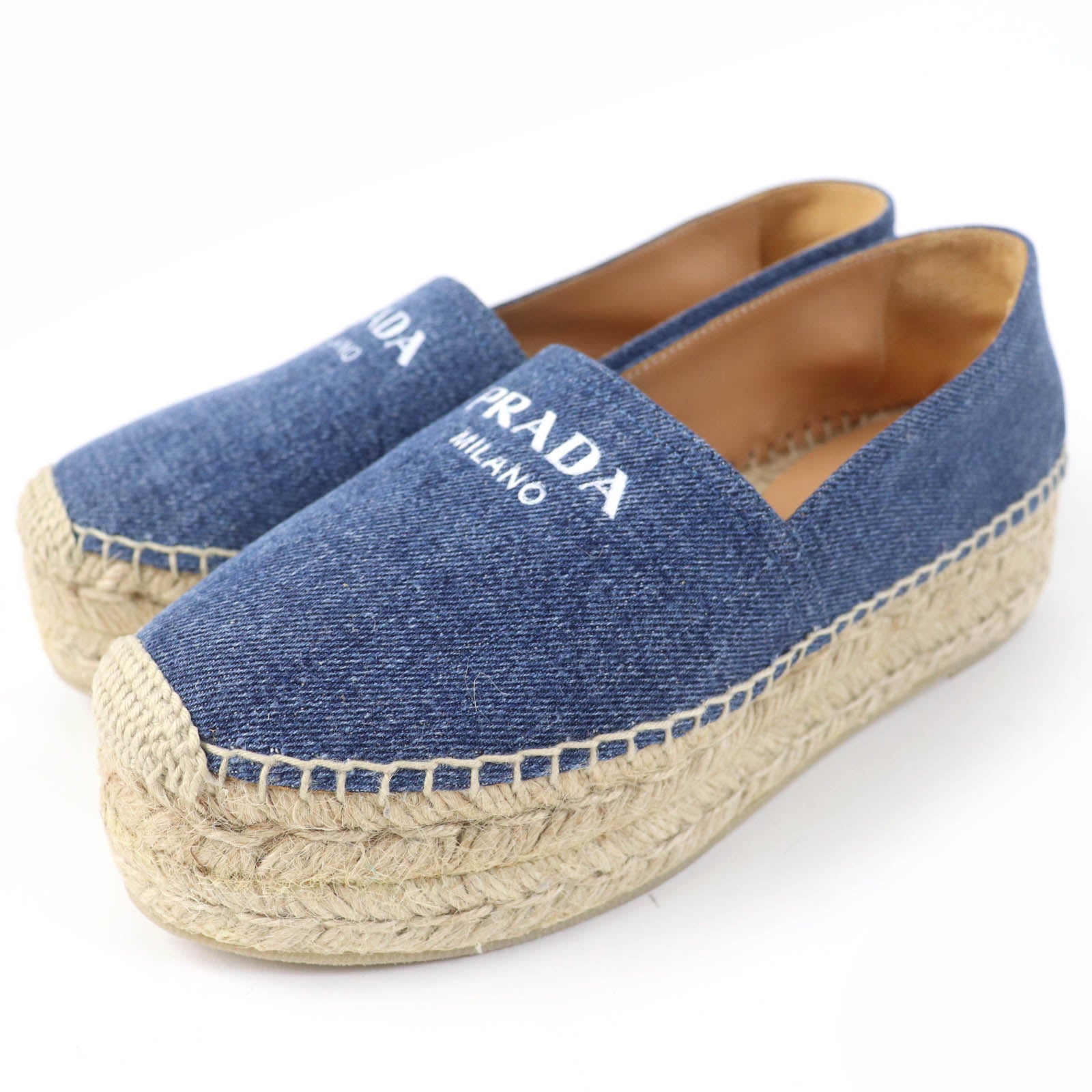 Prada Denim Espadrilles Slip-on Women