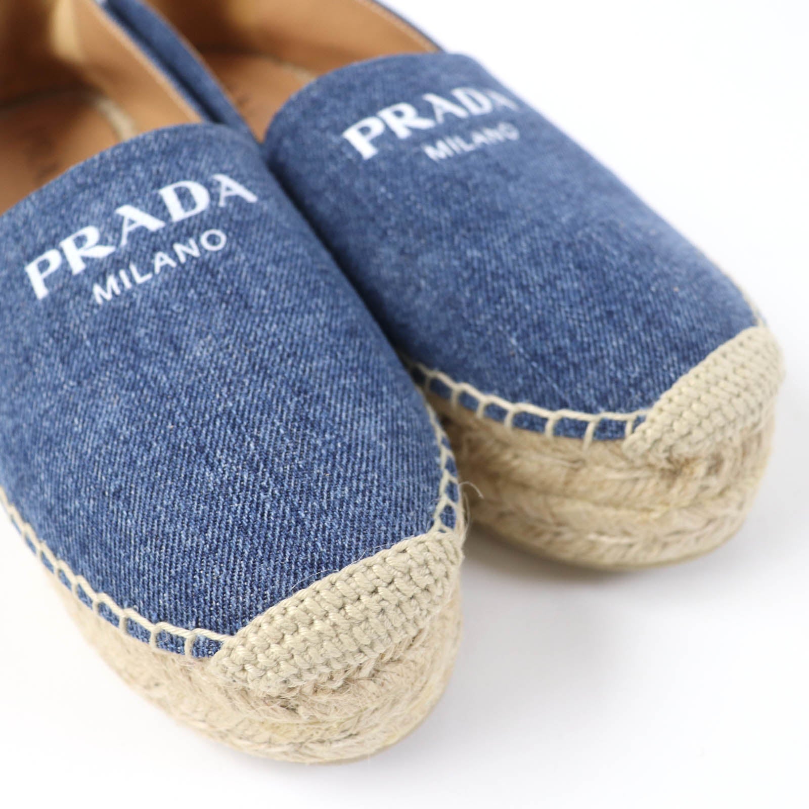 Prada Denim Espadrilles Slip-on Women